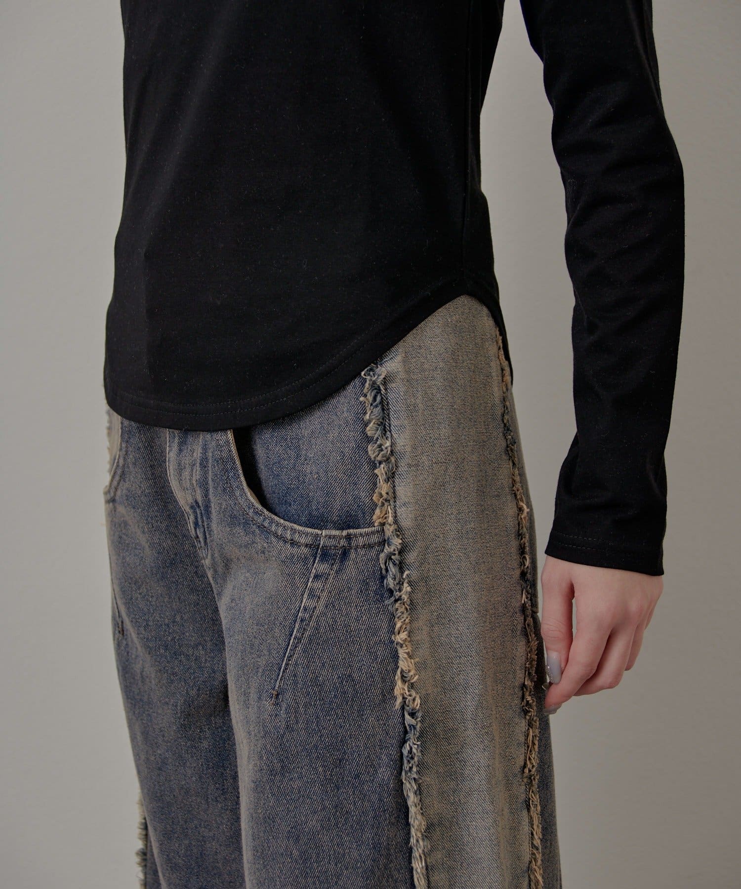 mline(エムライン) [mline]プレート ラウンドＴシャツ