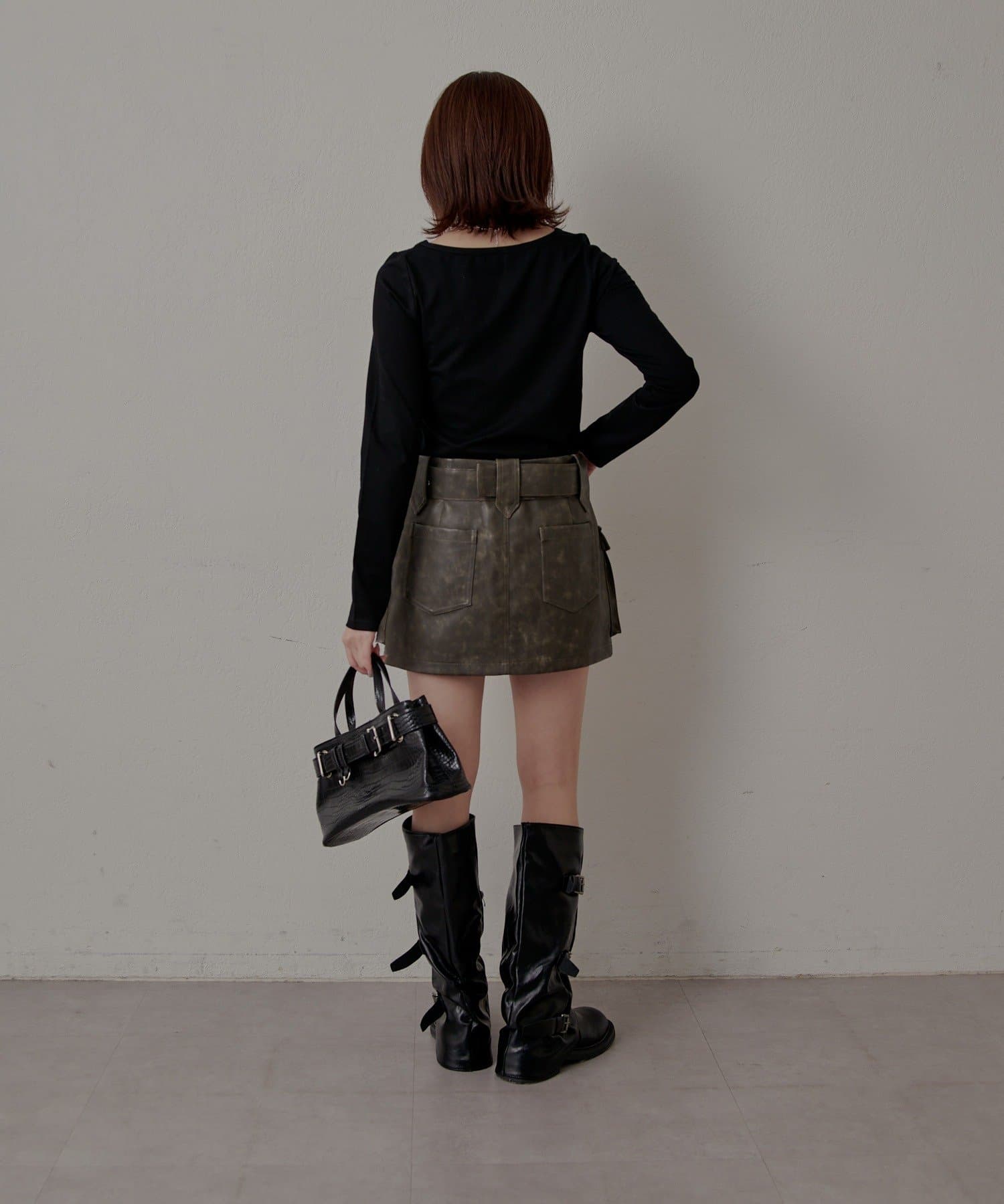 mline(エムライン) [mline]プレート ラウンドＴシャツ