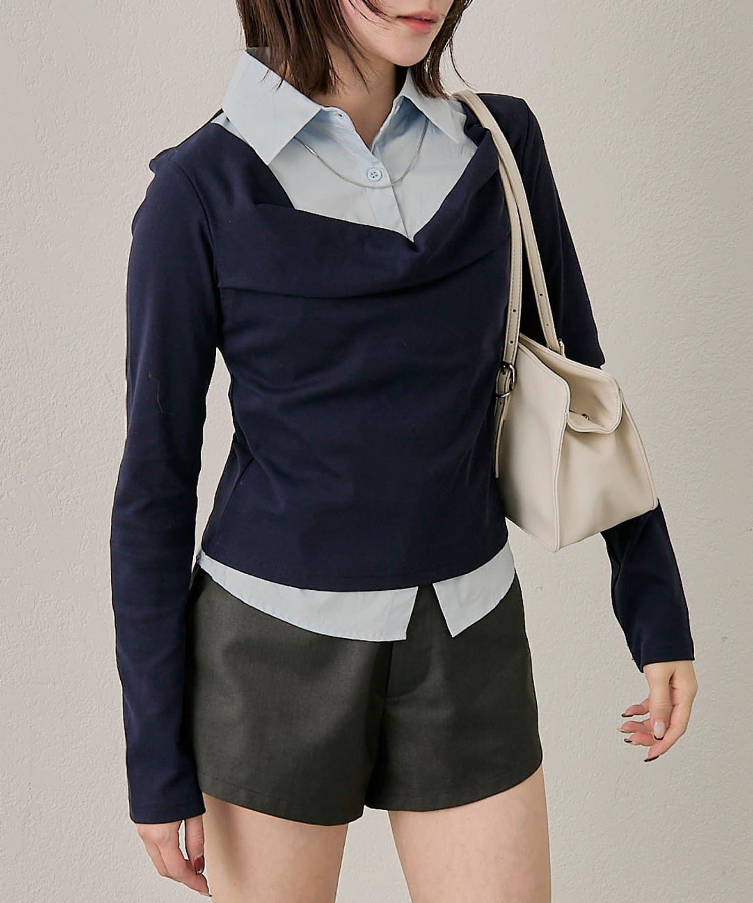 mline(エムライン) [mline]シャツレイヤード ロンT