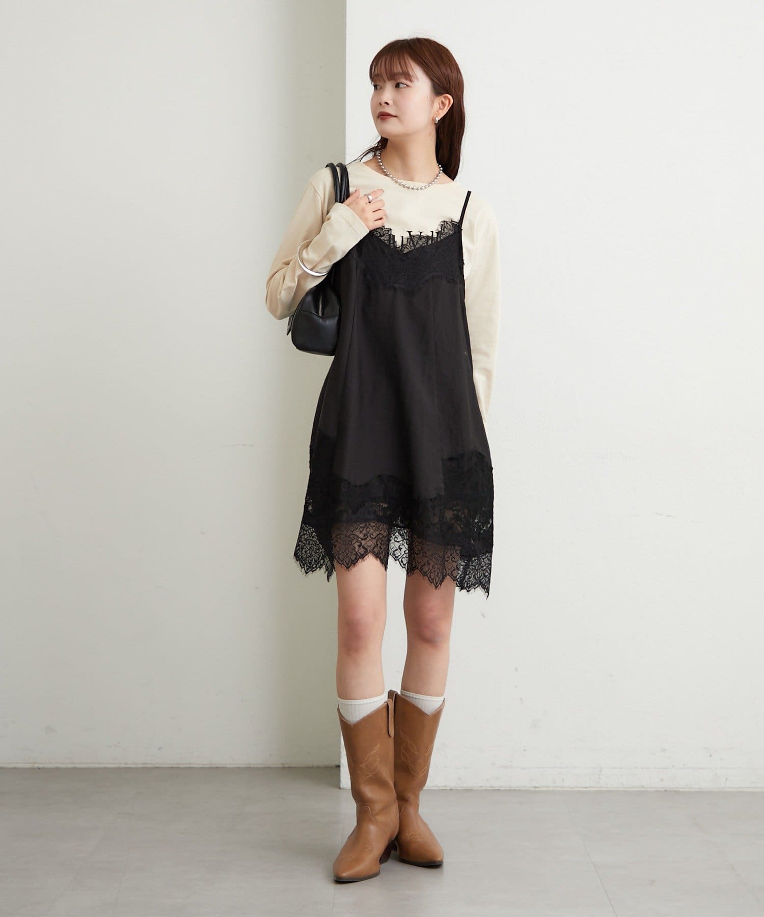 mystic(ミスティック) レースパネルキャミチュニック