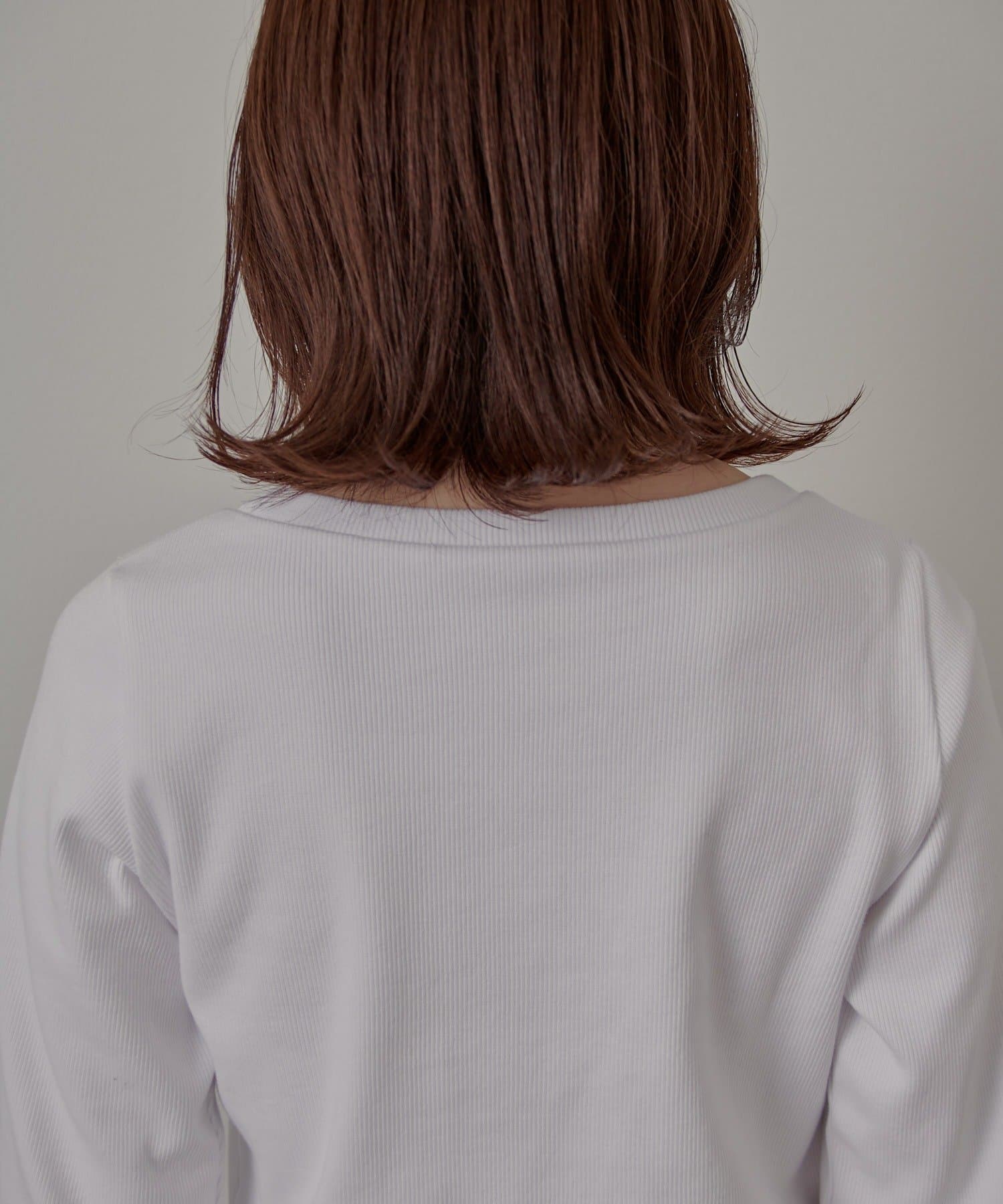 mline(エムライン) [mline]プレートロゴ リブカーディガン