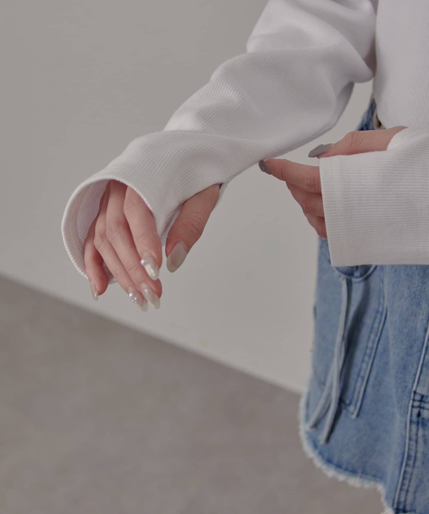 mline(エムライン) [mline]プレートロゴ リブカーディガン