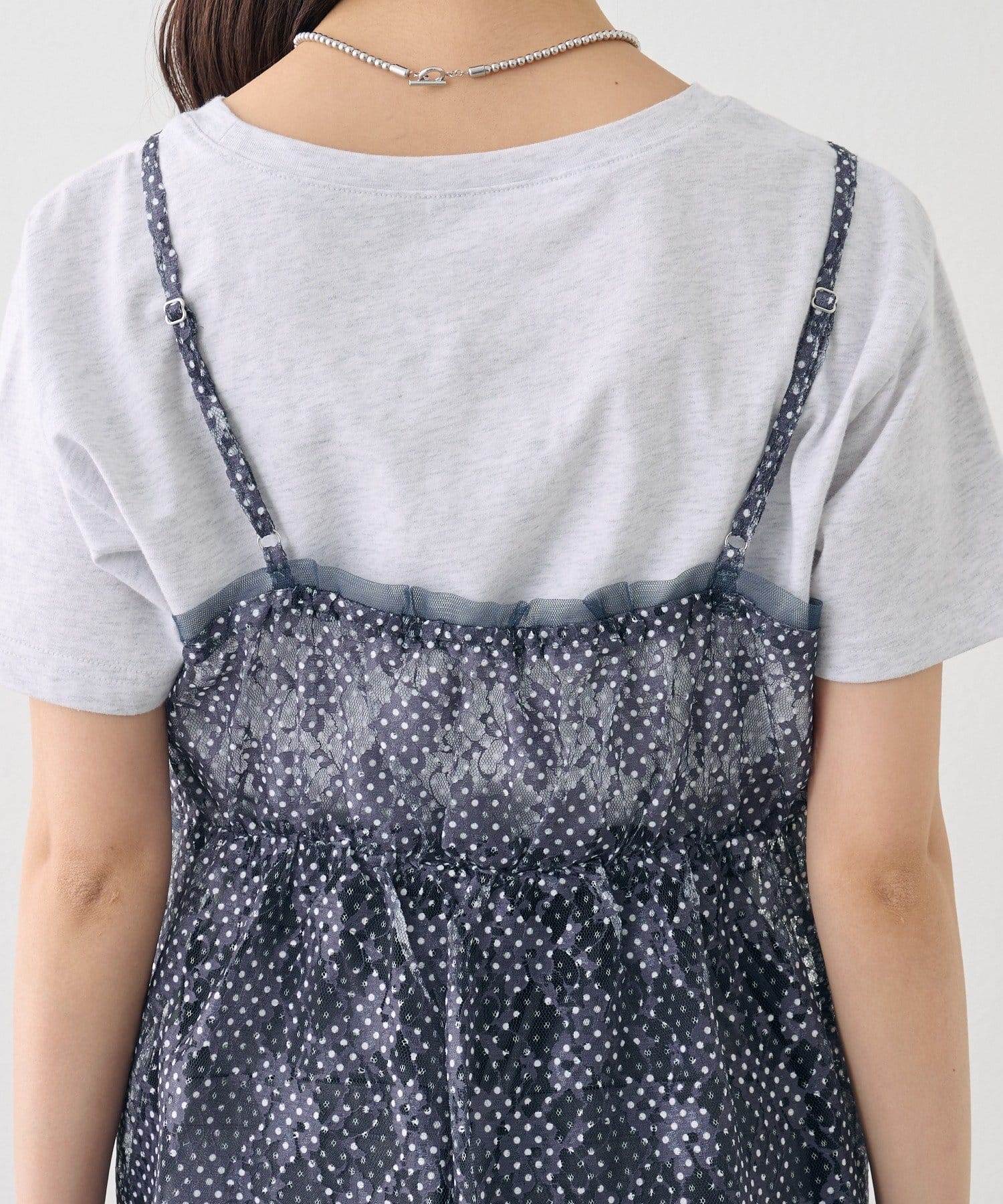 mystic(ミスティック) ドットレースキャミチュニック