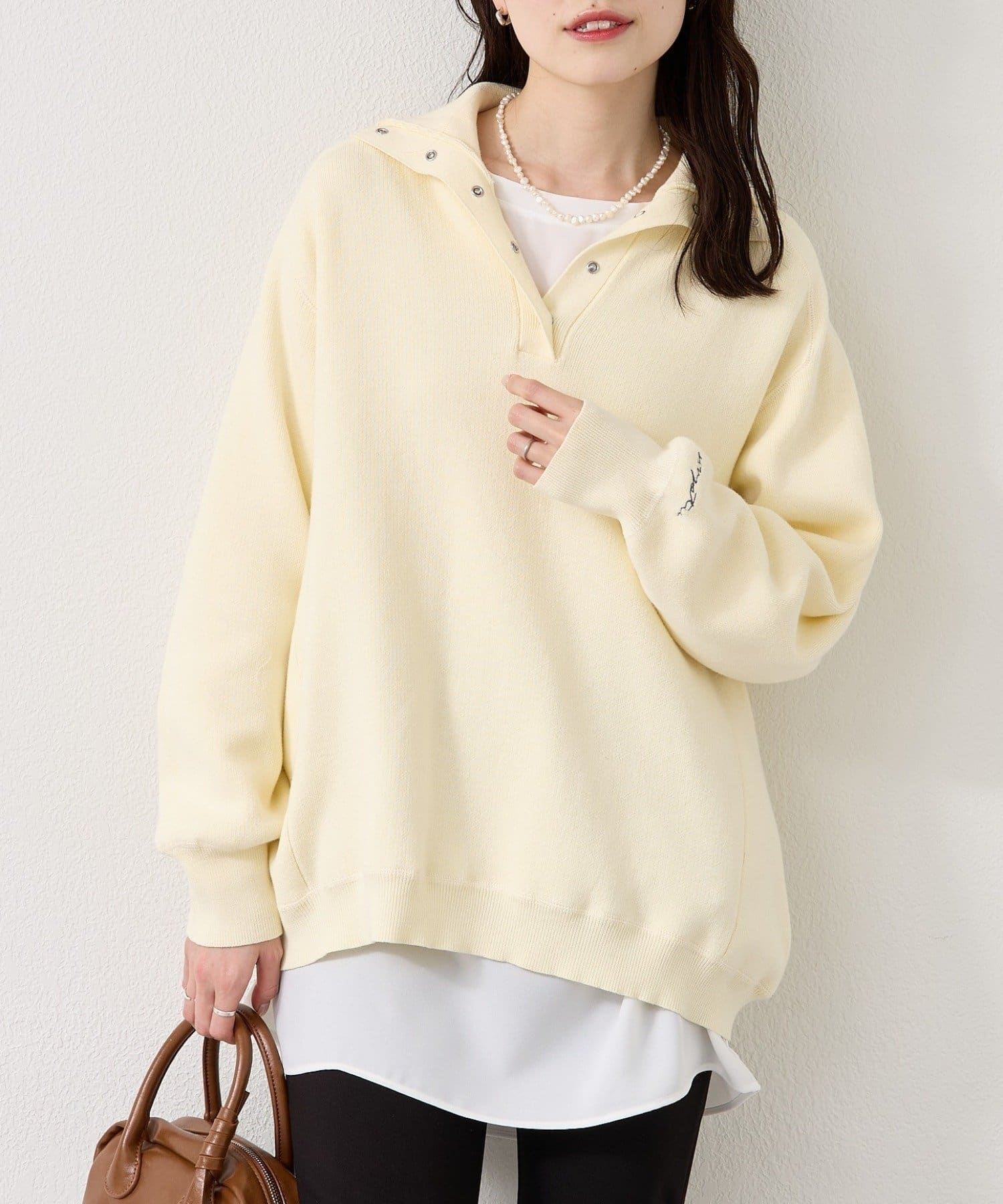 mystic(ミスティック) 【今すぐお届け◎】スウェットライクヘンリーニット