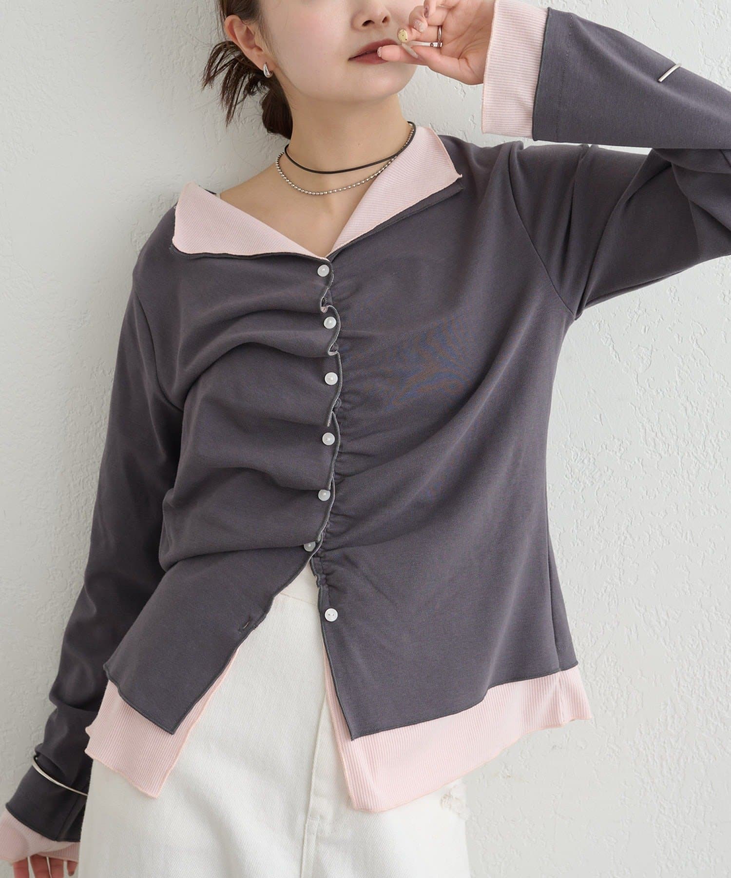 mystic(ミスティック) 配色カットソー