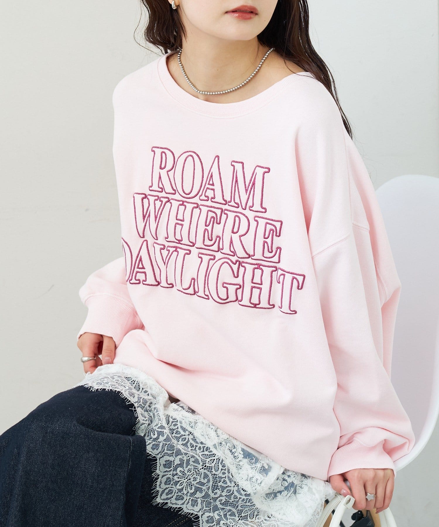 mystic(ミスティック) アップリケロゴスウェット