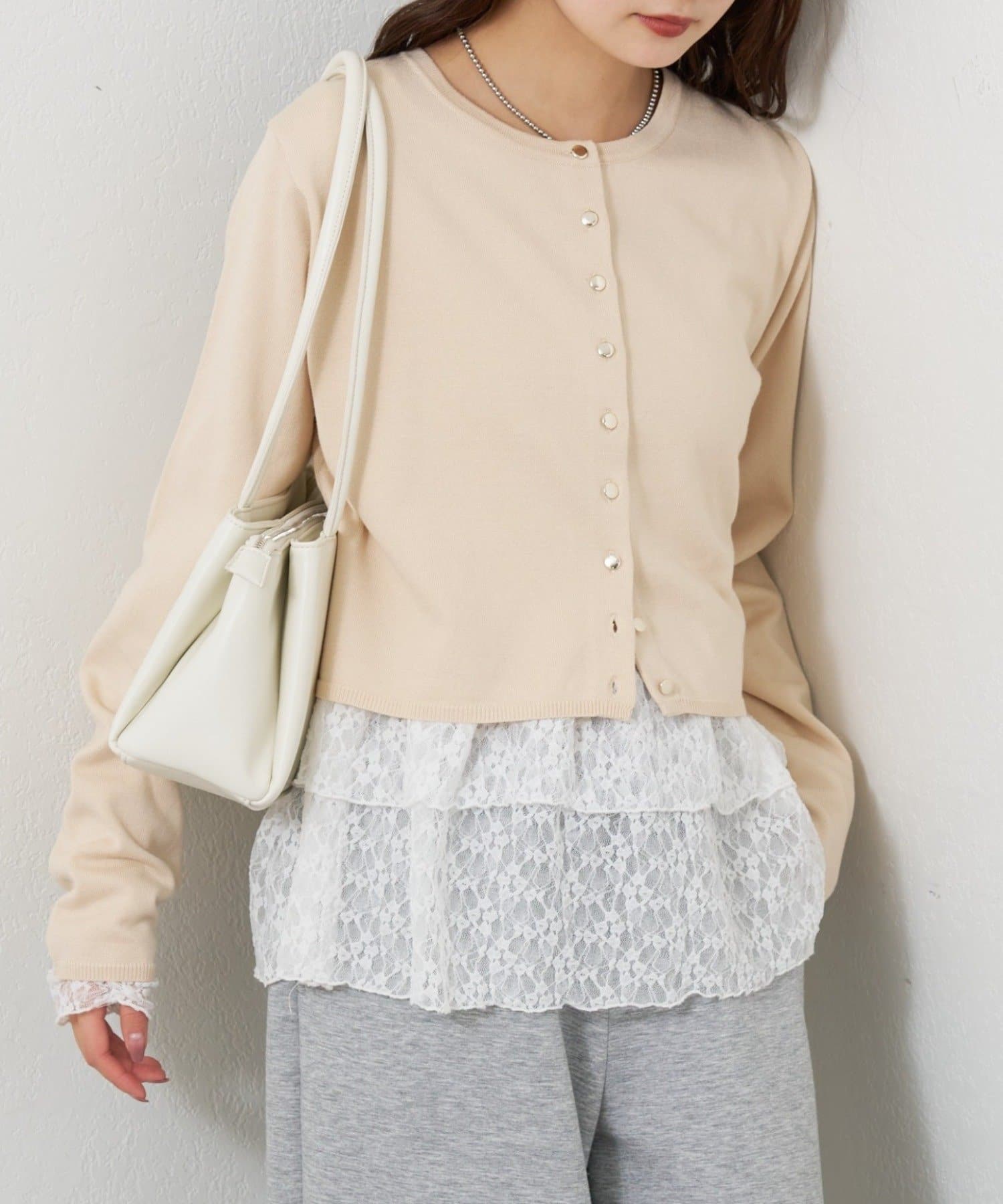 mystic(ミスティック) 【WEB限定カラー/ピンク】デイリーショートカーディガン