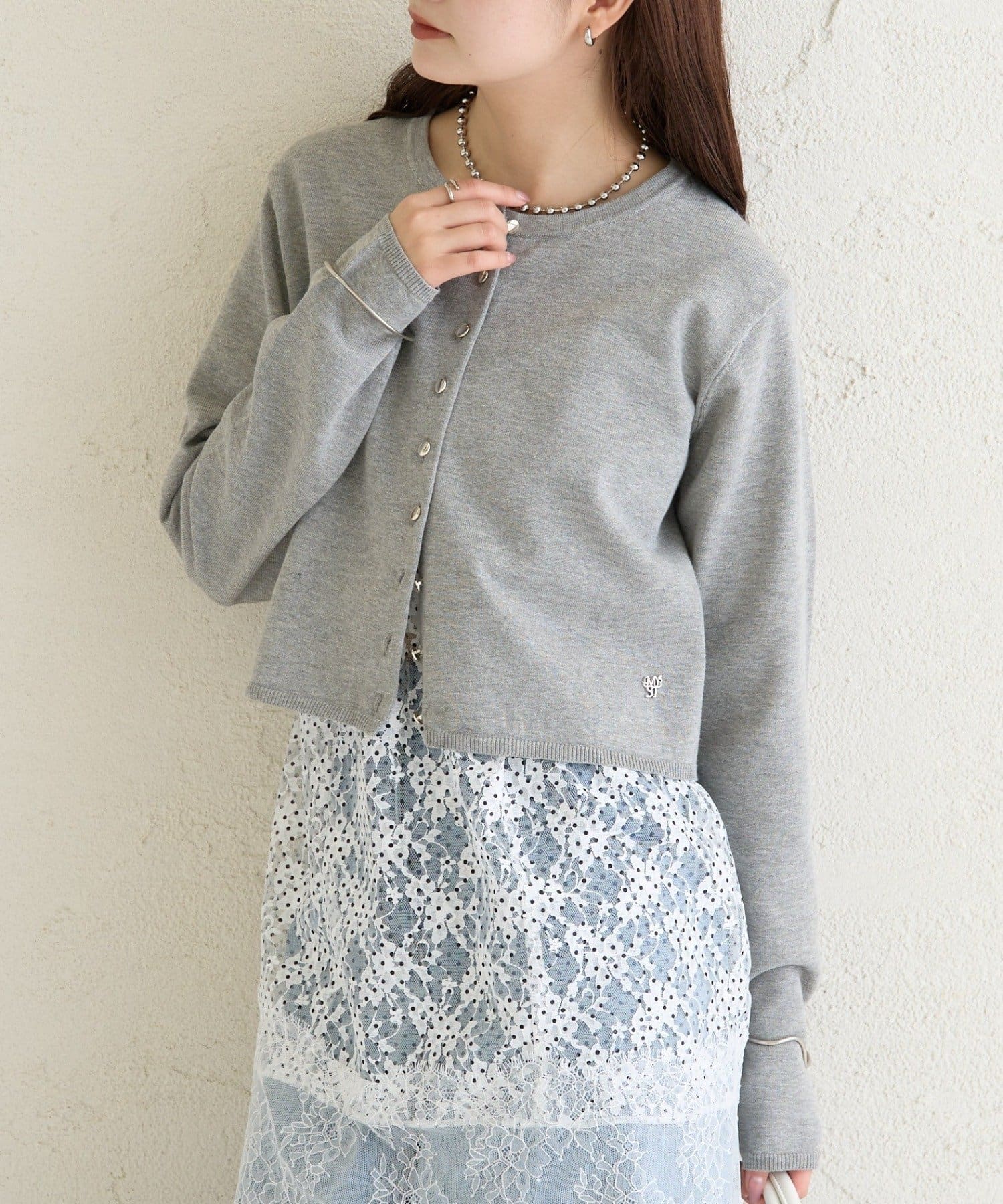 mystic(ミスティック) 【WEB限定カラー/ピンク】デイリーショートカーディガン