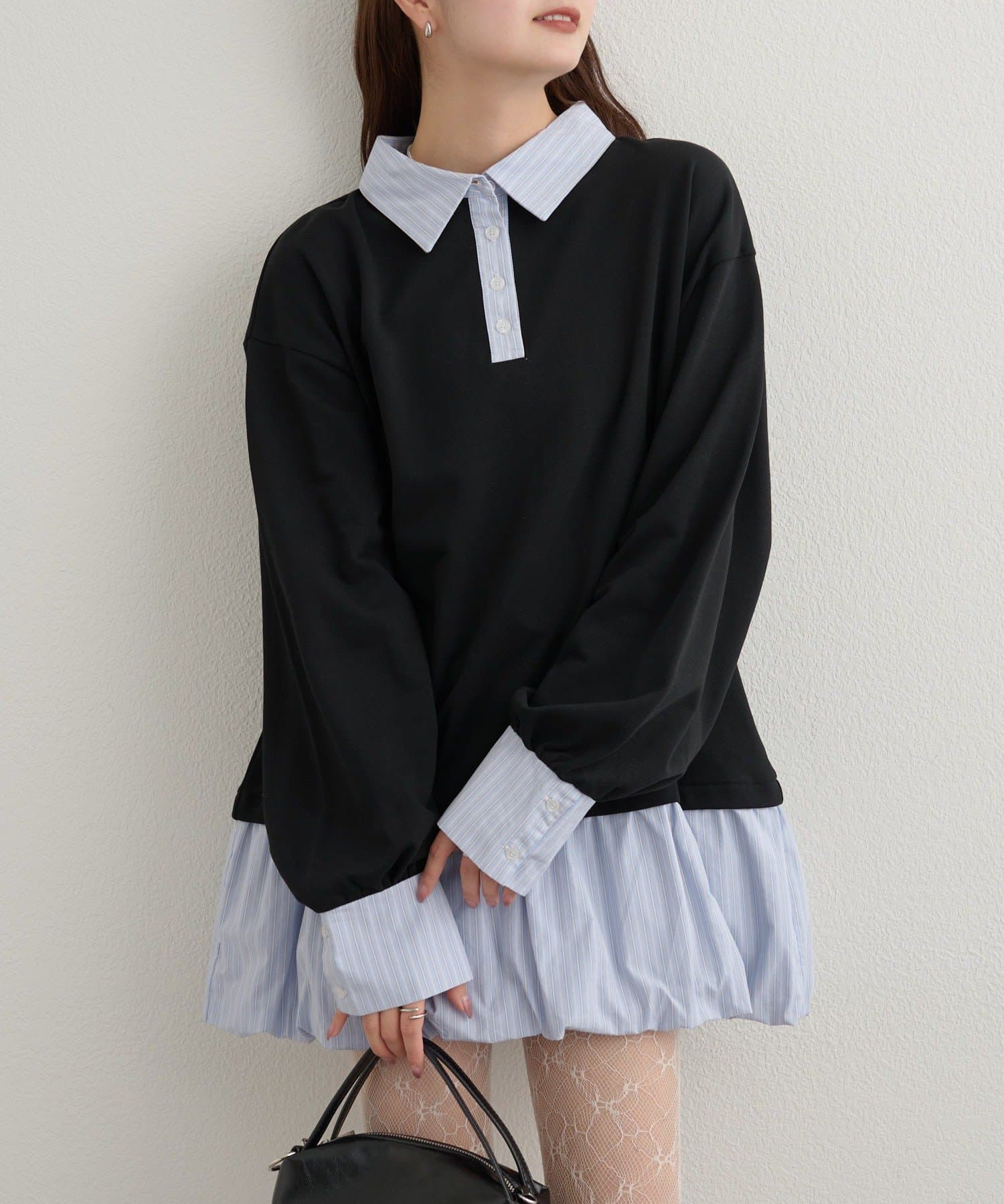 mystic(ミスティック) バルーン切り替えミニワンピース