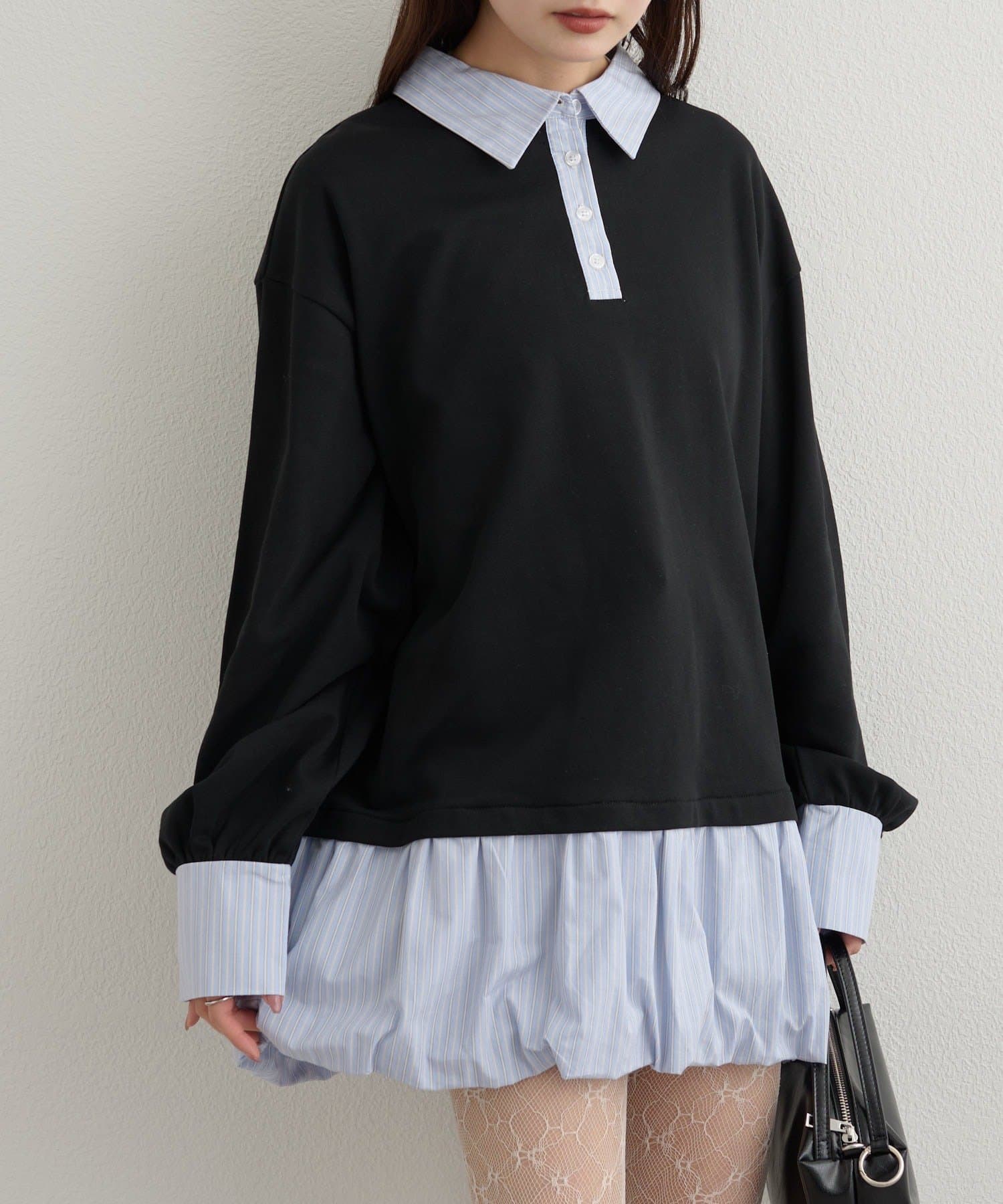 mystic(ミスティック) バルーン切り替えミニワンピース