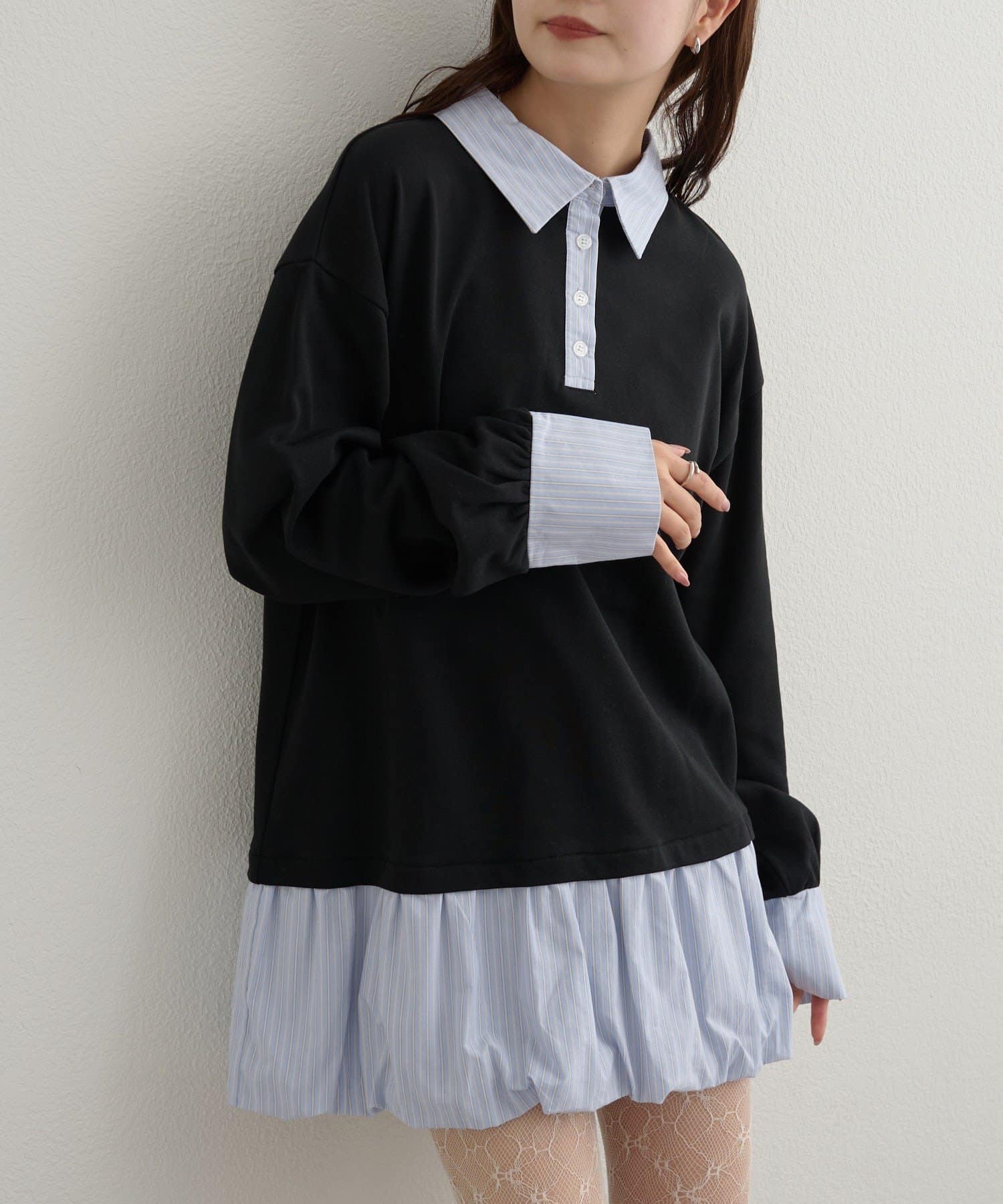 mystic(ミスティック) バルーン切り替えミニワンピース