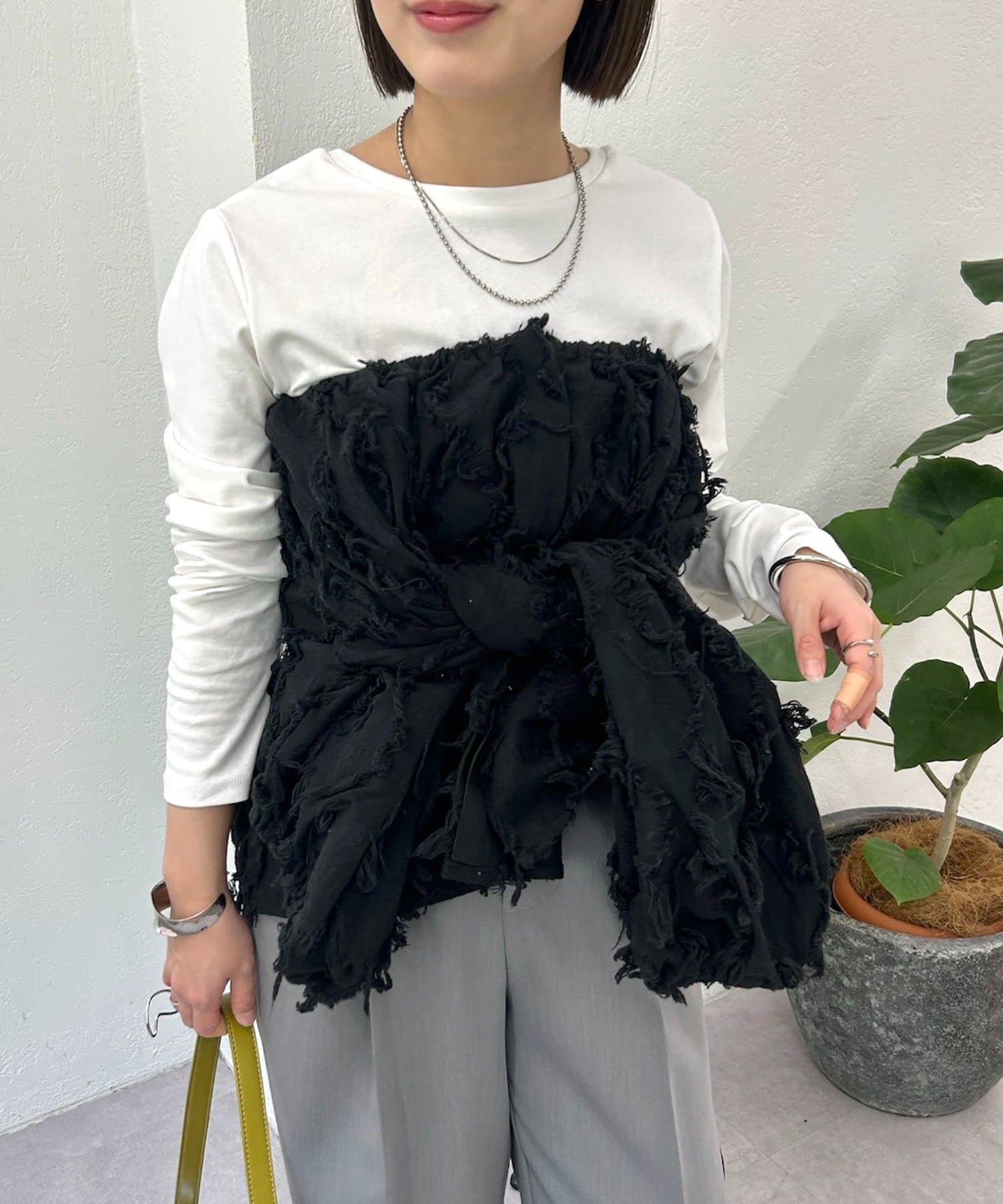 mystic(ミスティック) 26SSマルチWAYジャガードブラウス