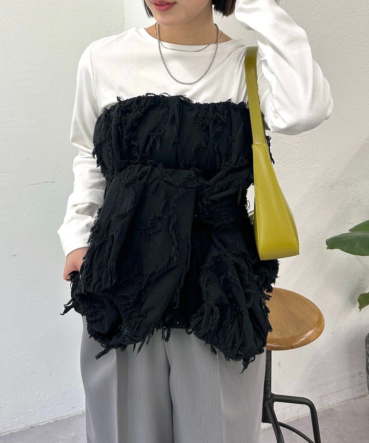 mystic(ミスティック) 26SSマルチWAYジャガードブラウス