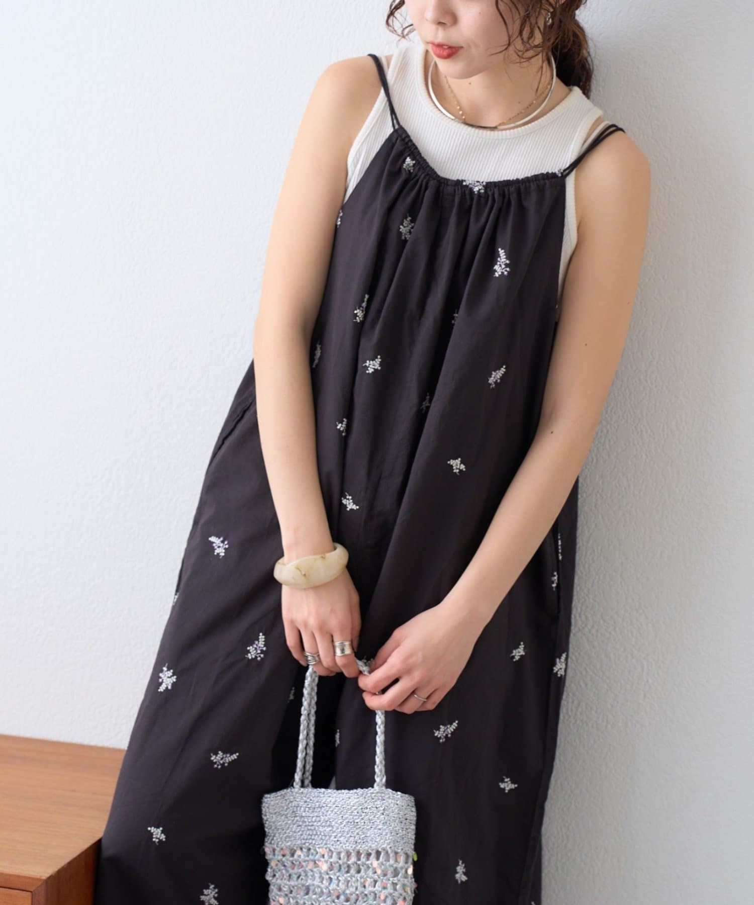 CIAOPANIC TYPY(チャオパニックティピー) 【Aguni】刺繍キャミサロペット