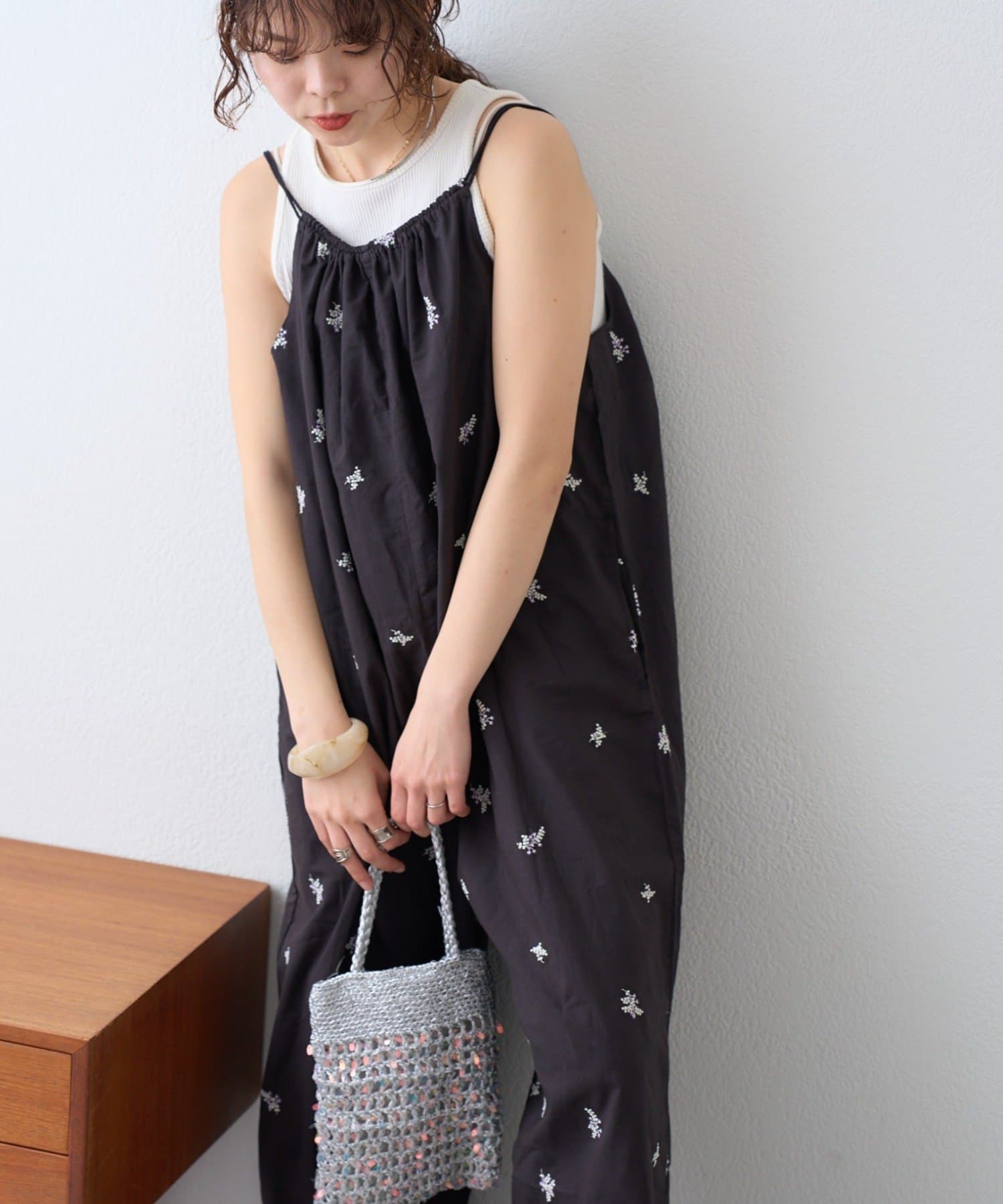 CIAOPANIC TYPY(チャオパニックティピー) 【Aguni】刺繍キャミサロペット