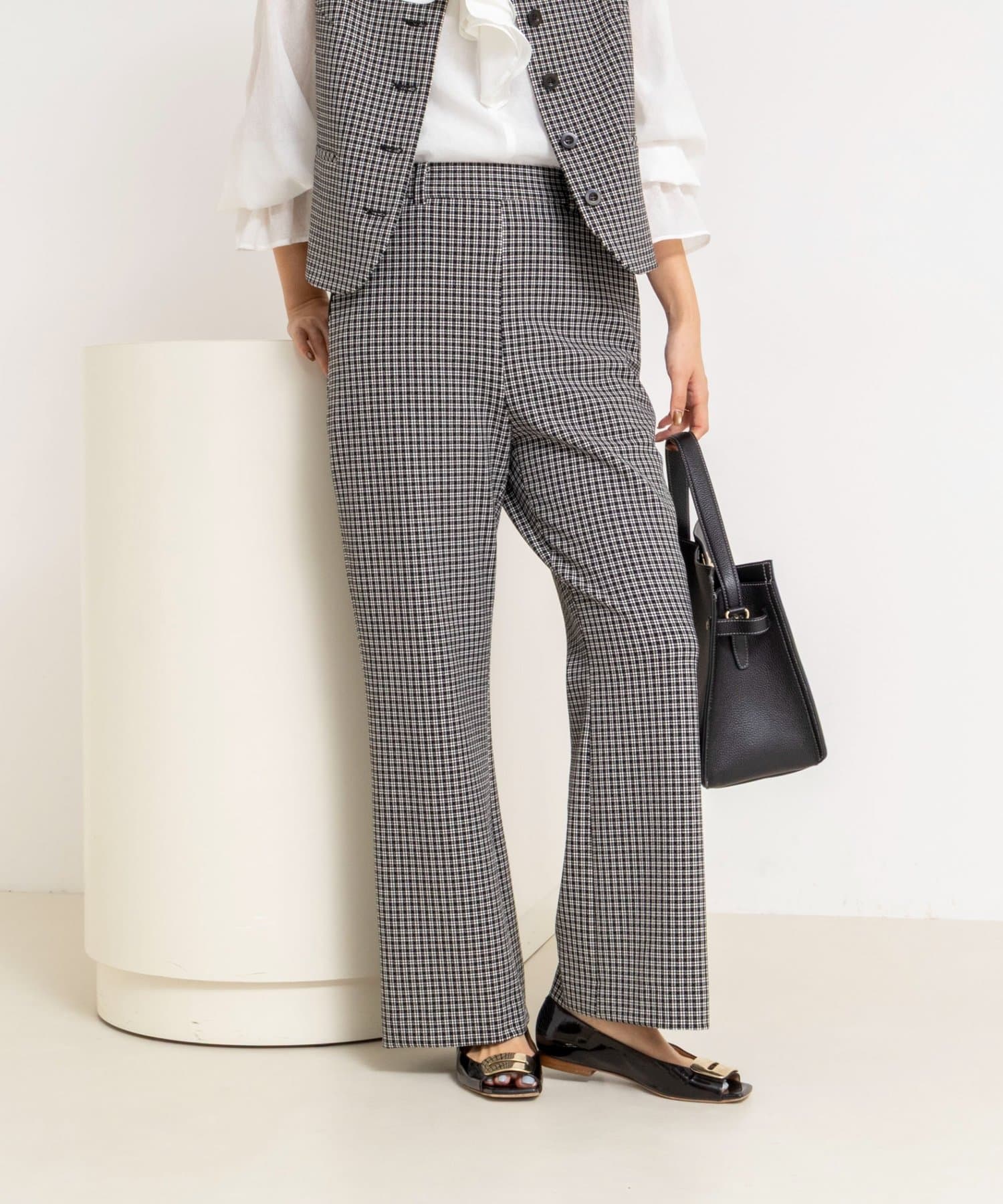 NOLLEY'S(ノーリーズ) ドビーストレッチパンツ