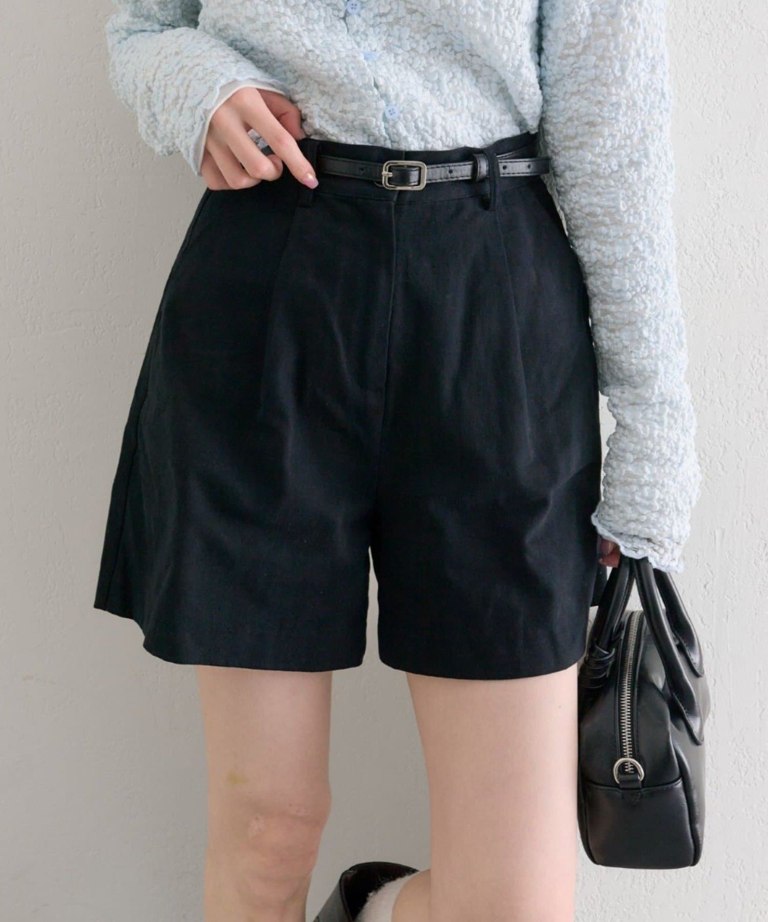 mystic(ミスティック) ベルト付きタックキュロット