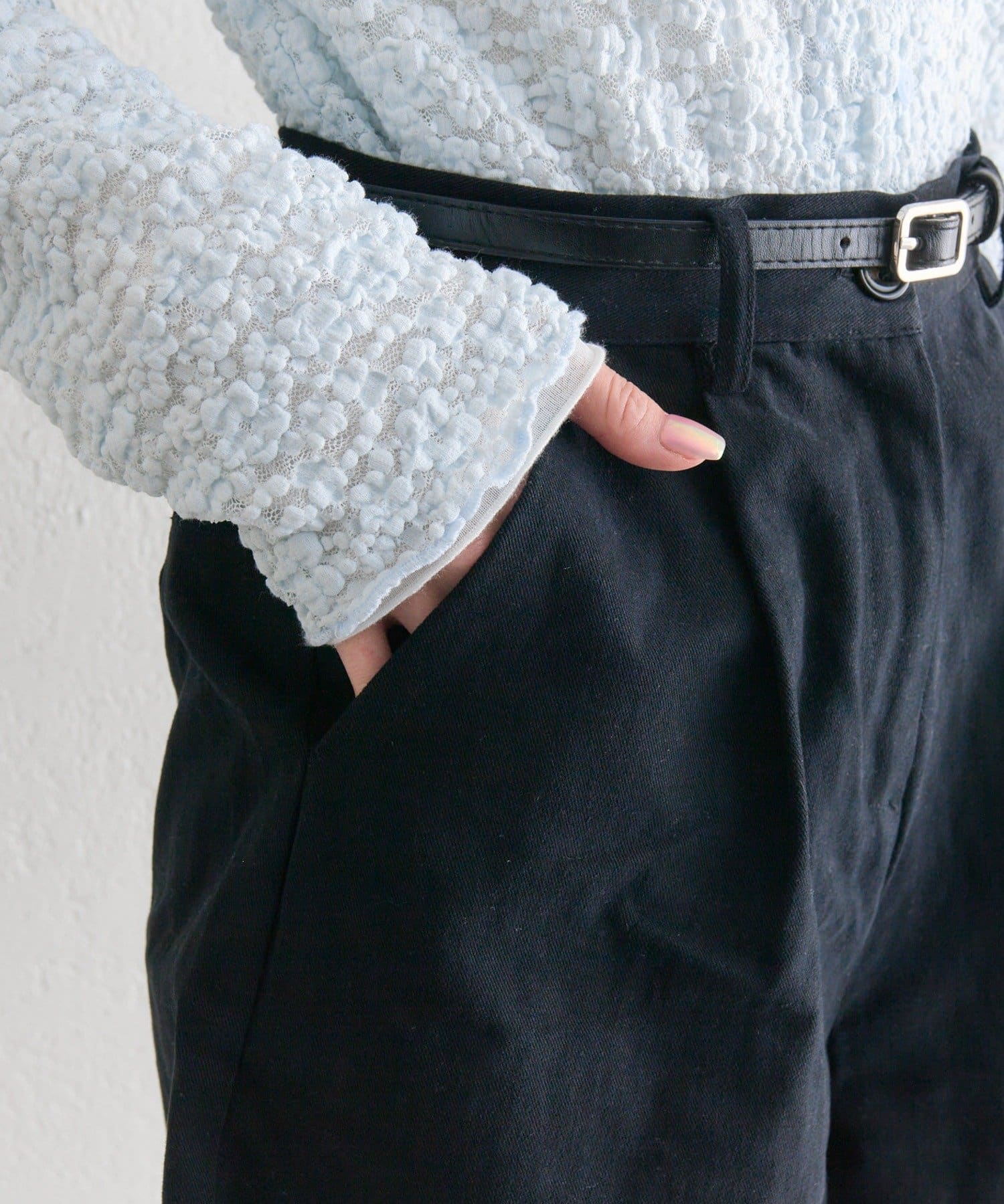 mystic(ミスティック) ベルト付きタックキュロット