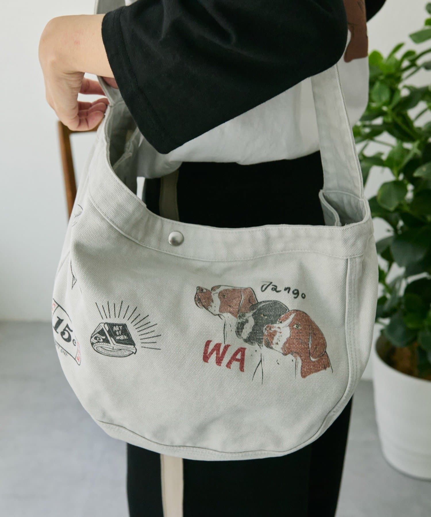 ear PAPILLONNER(イア パピヨネ) 《綿100％/洗濯機洗い可》【Work of art Kendai×SUM1 STYLE】別注ショルダーバッグ