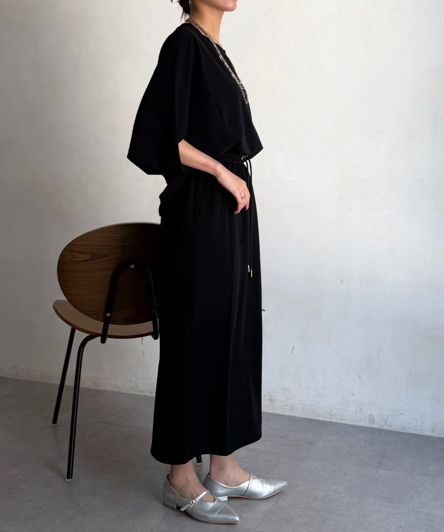 Chez toi(シェトワ) 梨地ヤッコスリーブプルオーバー