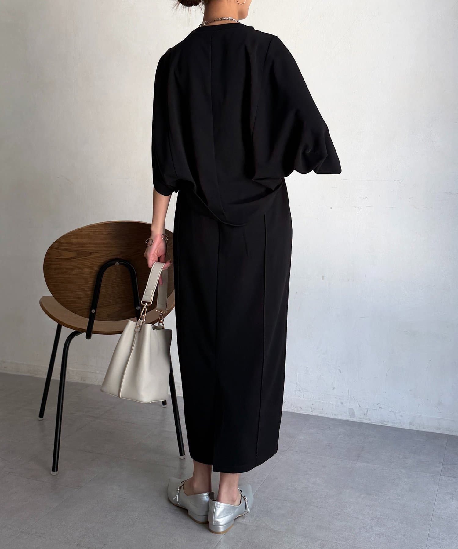 Chez toi(シェトワ) 梨地ヤッコスリーブプルオーバー