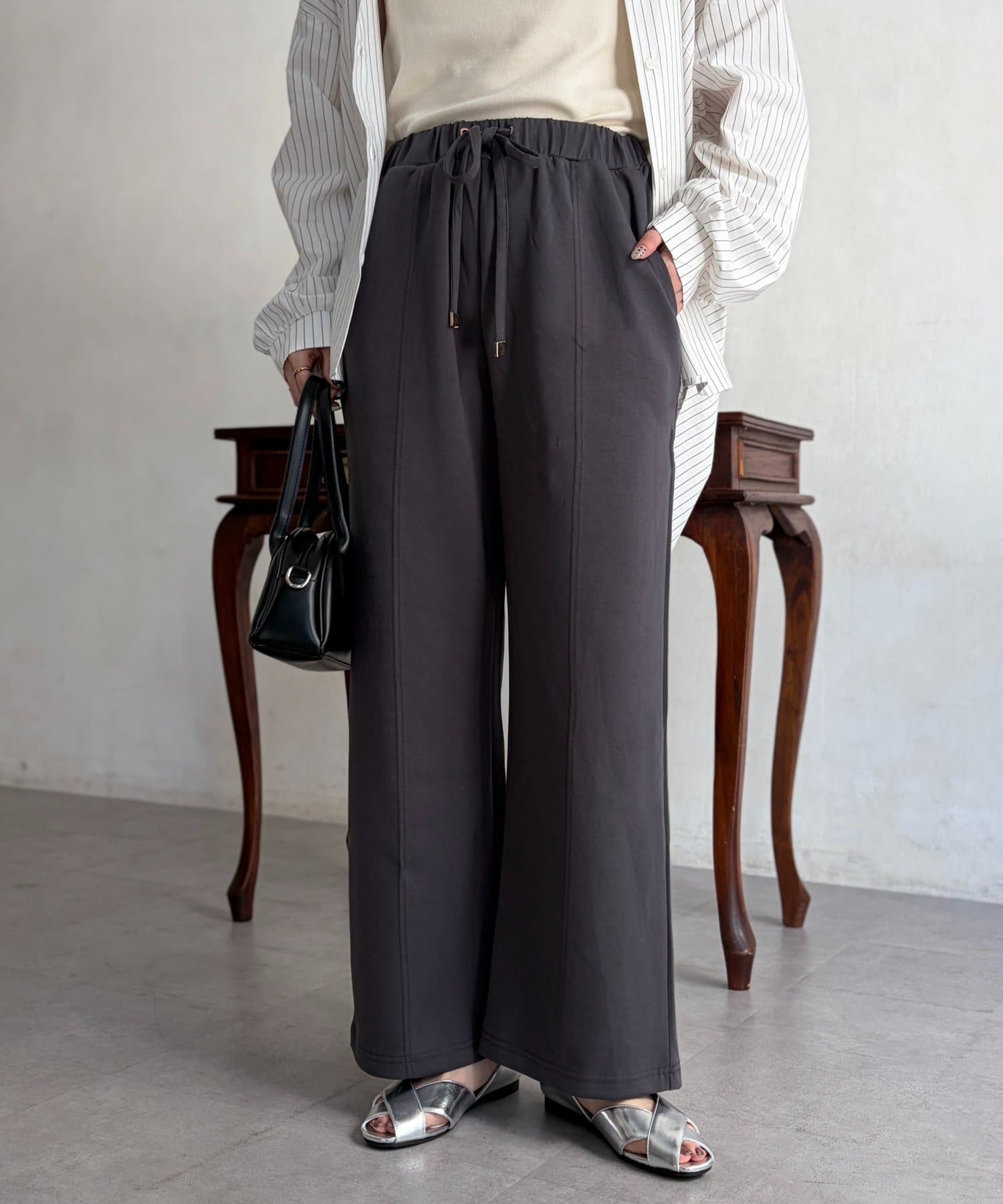 Chez toi(シェトワ) ダンボールラインイージーパンツ