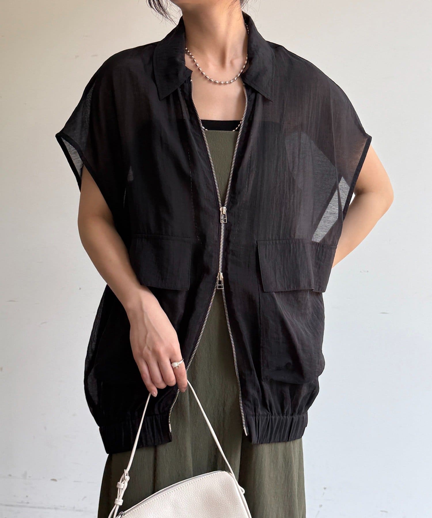 DOUDOU(ドゥドゥ) シアーサファリシャツベスト