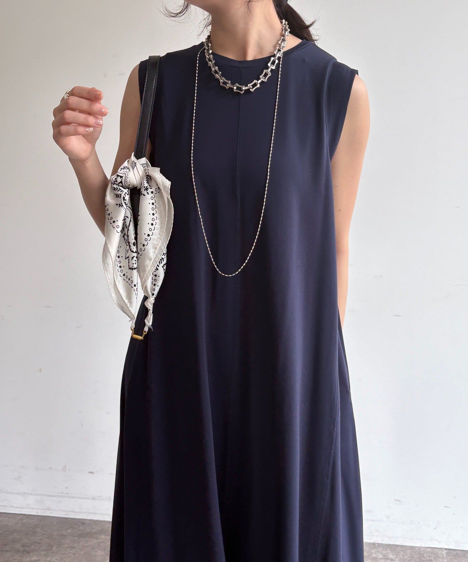 DOUDOU(ドゥドゥ) シルケットスムースフレアカットワンピース