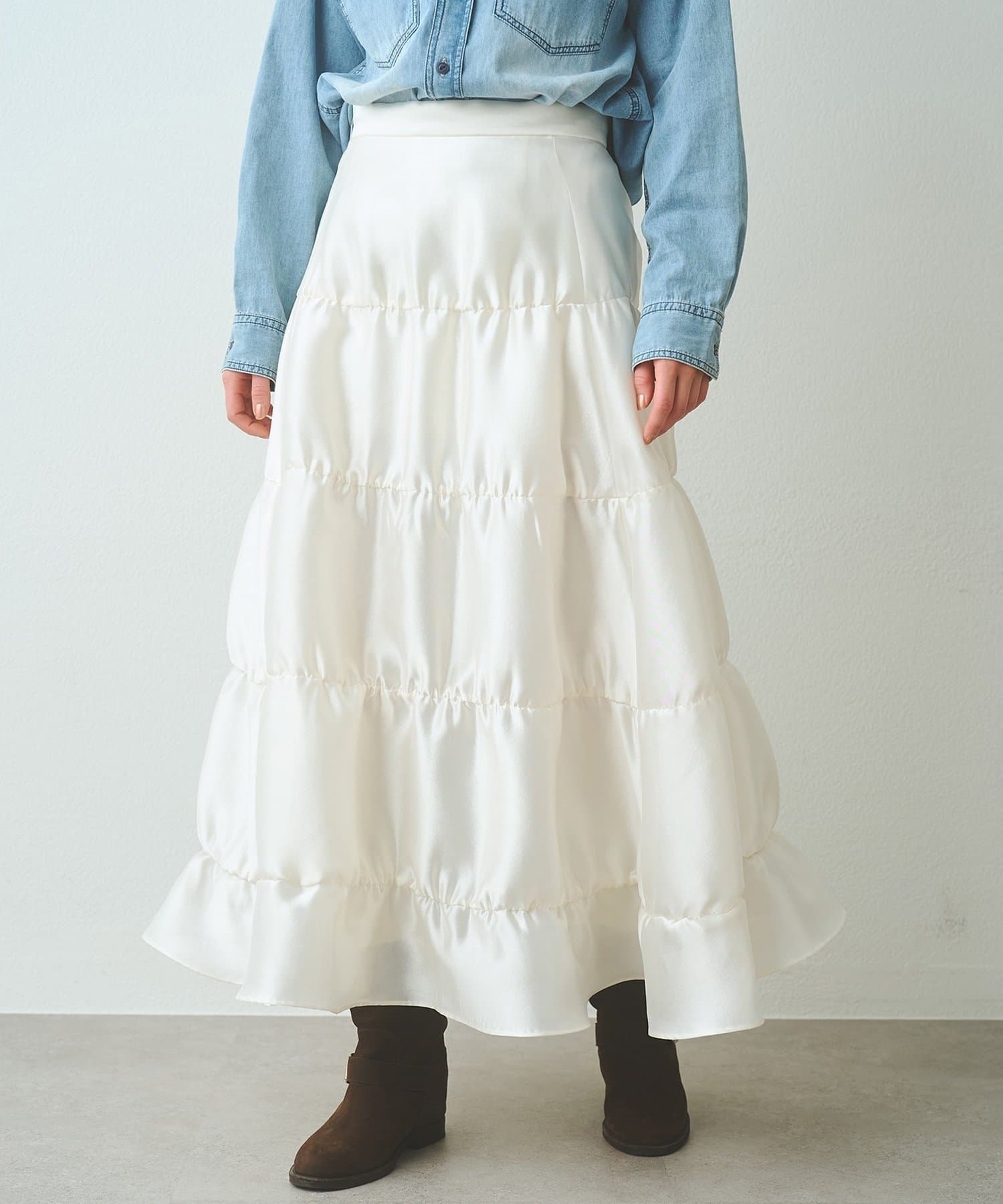 Whim Gazette(ウィム ガゼット) シアーボリュームスカート