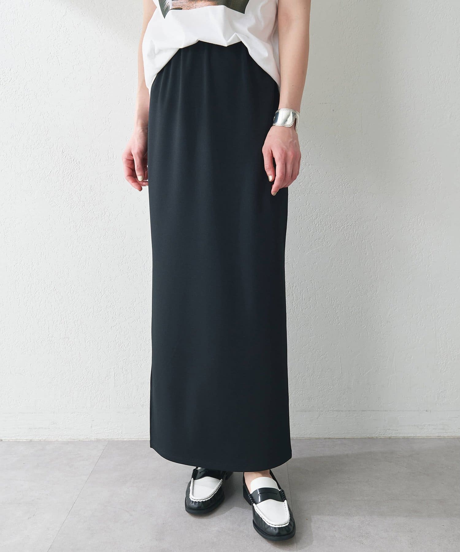 Whim Gazette(ウィム ガゼット) カットジョーゼットスリットスカート