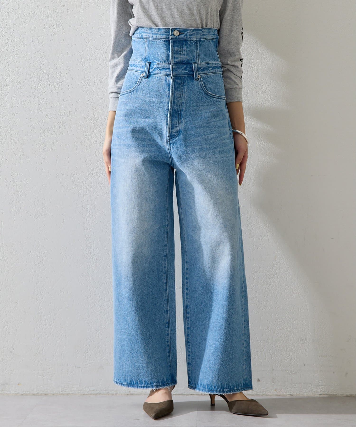 Whim Gazette(ウィム ガゼット) ハイウエストデニムパンツ