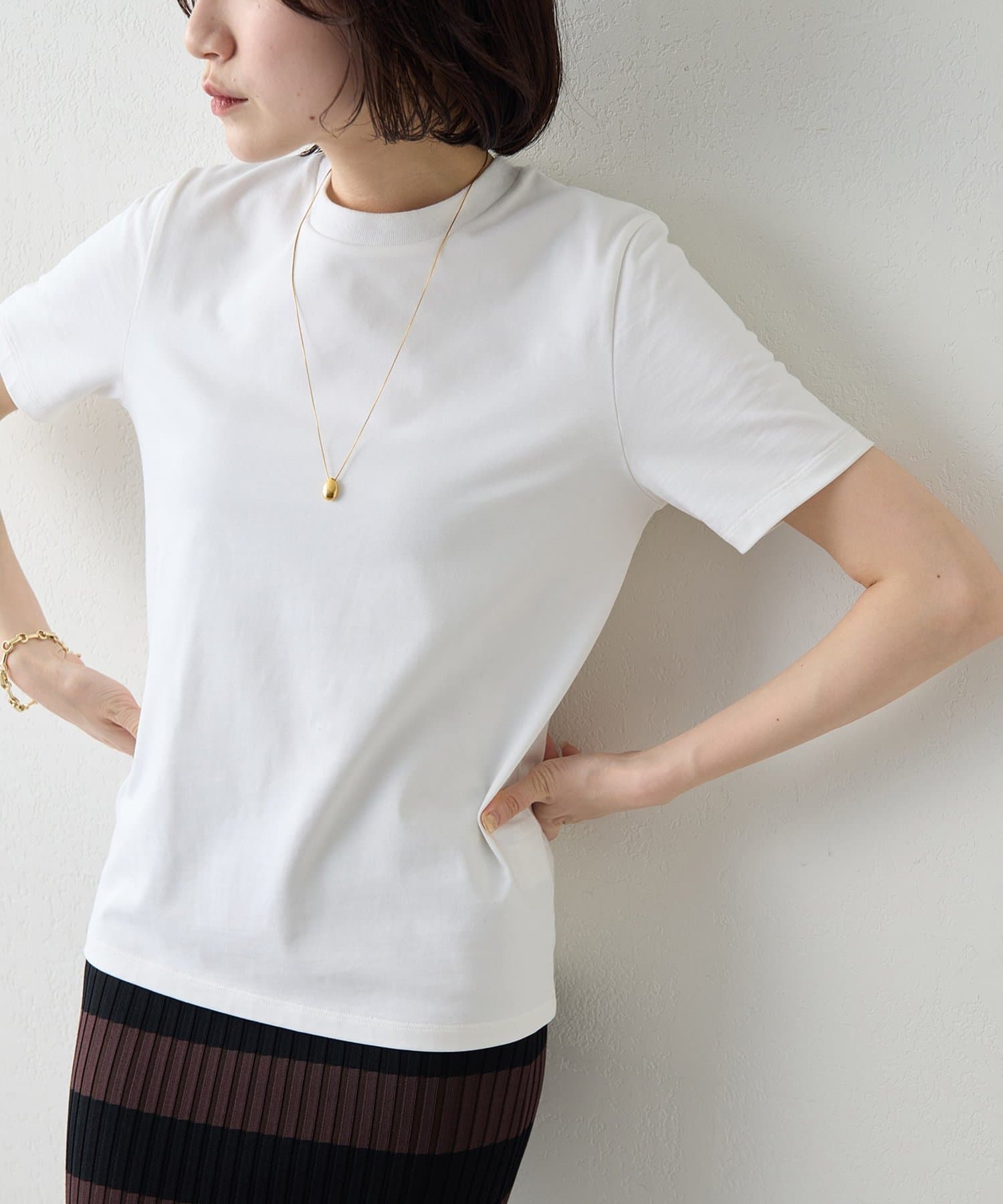 Whim Gazette(ウィム ガゼット) スビンコットンTシャツ