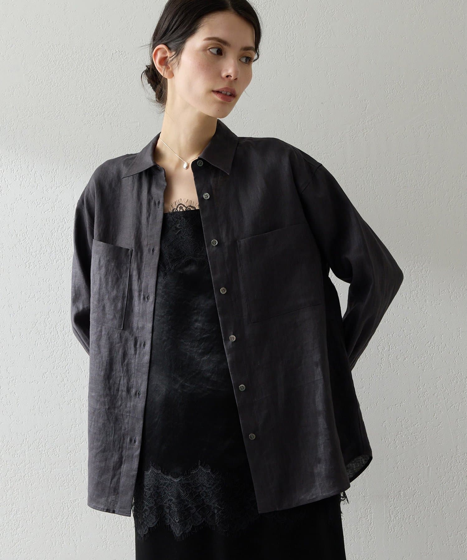 Whim Gazette(ウィム ガゼット) リネンシャツ