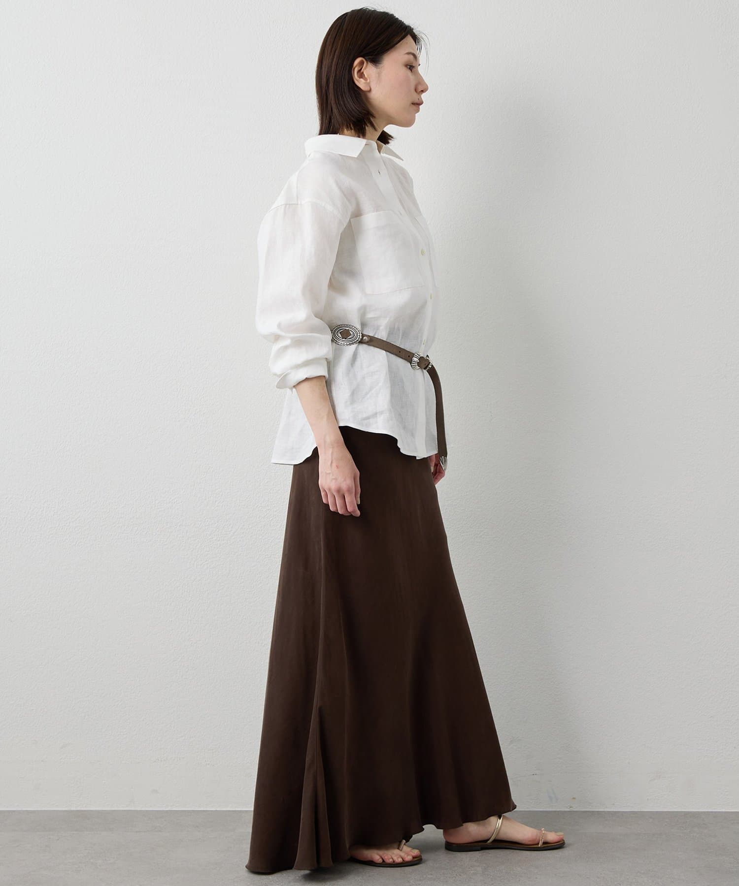 Whim Gazette(ウィム ガゼット) リネンシャツ