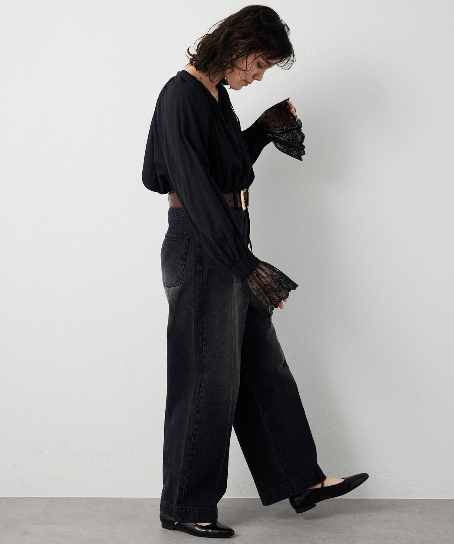 Whim Gazette(ウィム ガゼット) コットンレースブラウス