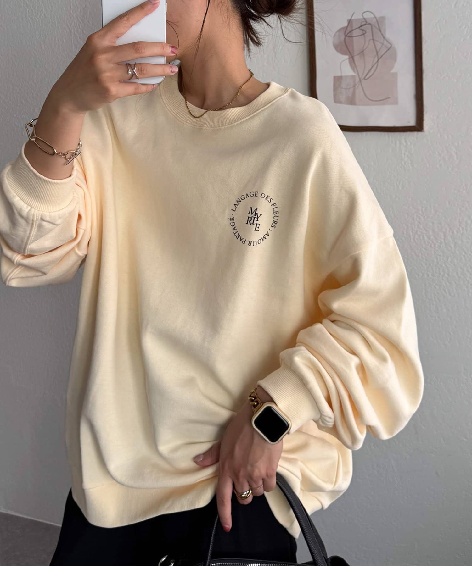 DISCOAT(ディスコート) 【WEB限定】ワンポイントロゴビッグスウェット