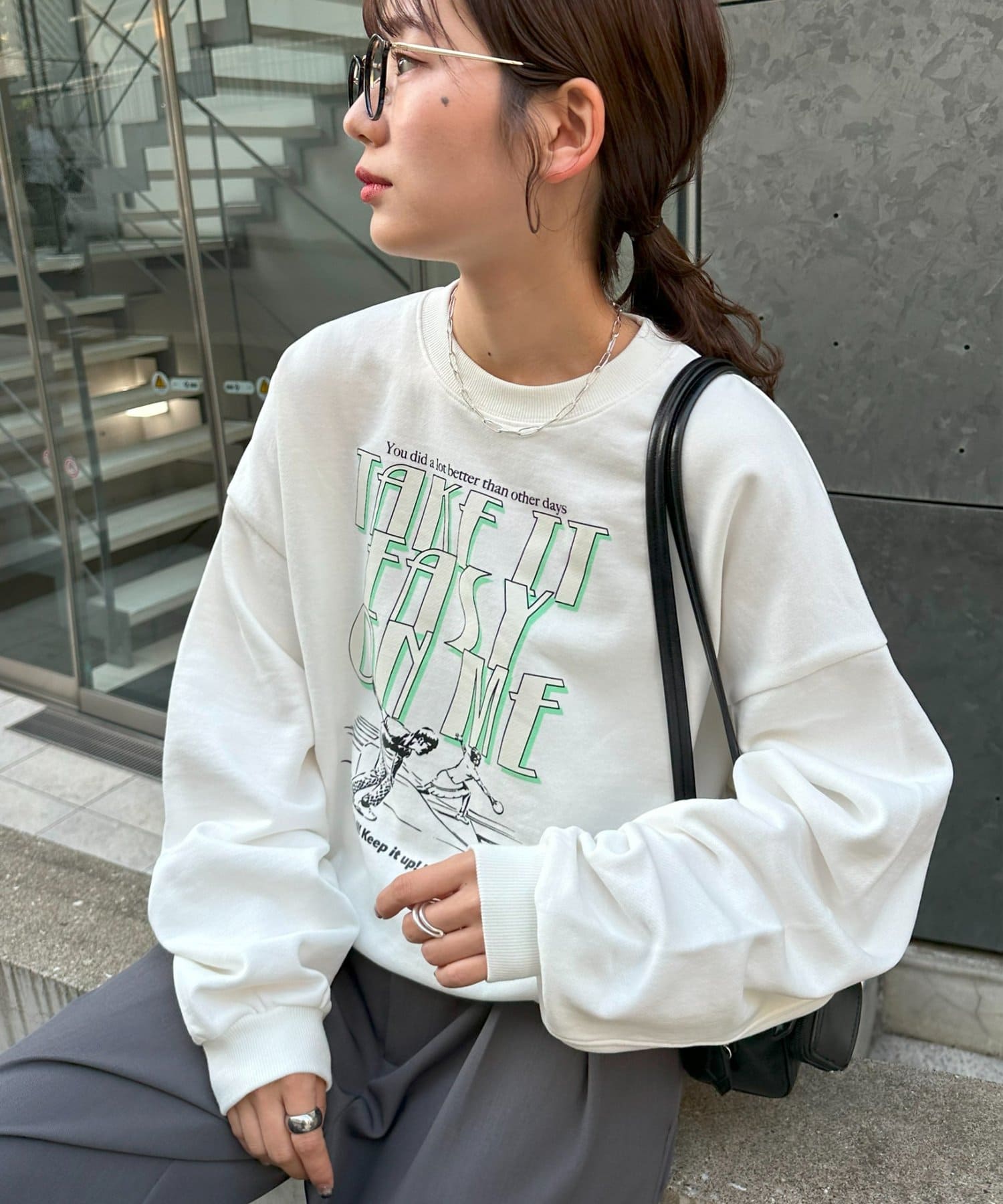 DISCOAT(ディスコート) 【WEB限定】ボーリングロゴビッグスウェット《ユニセックス》