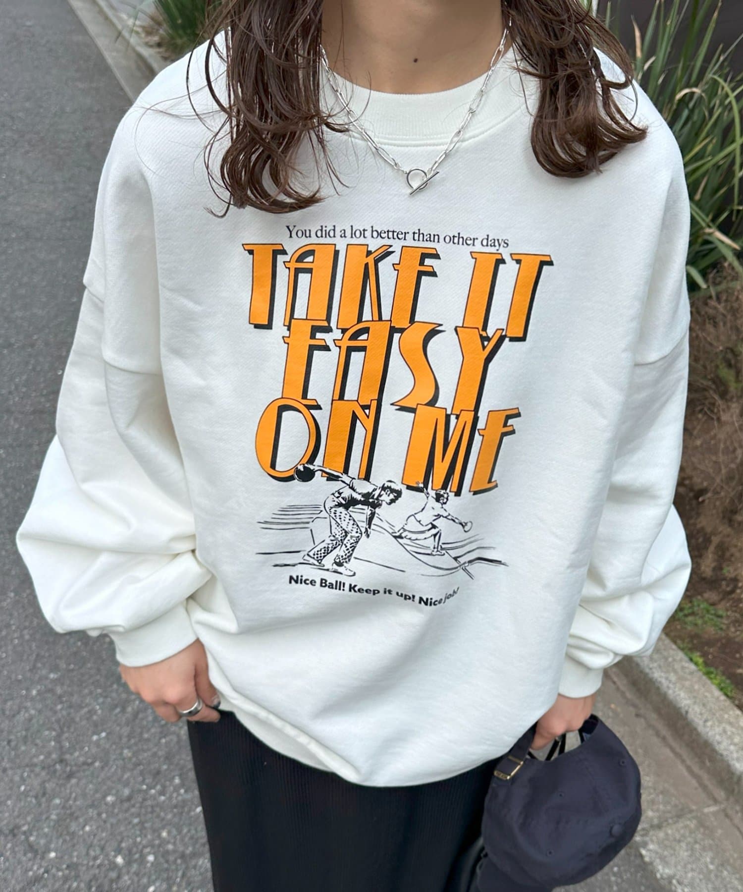 DISCOAT(ディスコート) 【WEB限定】ボーリングロゴビッグスウェット《ユニセックス》