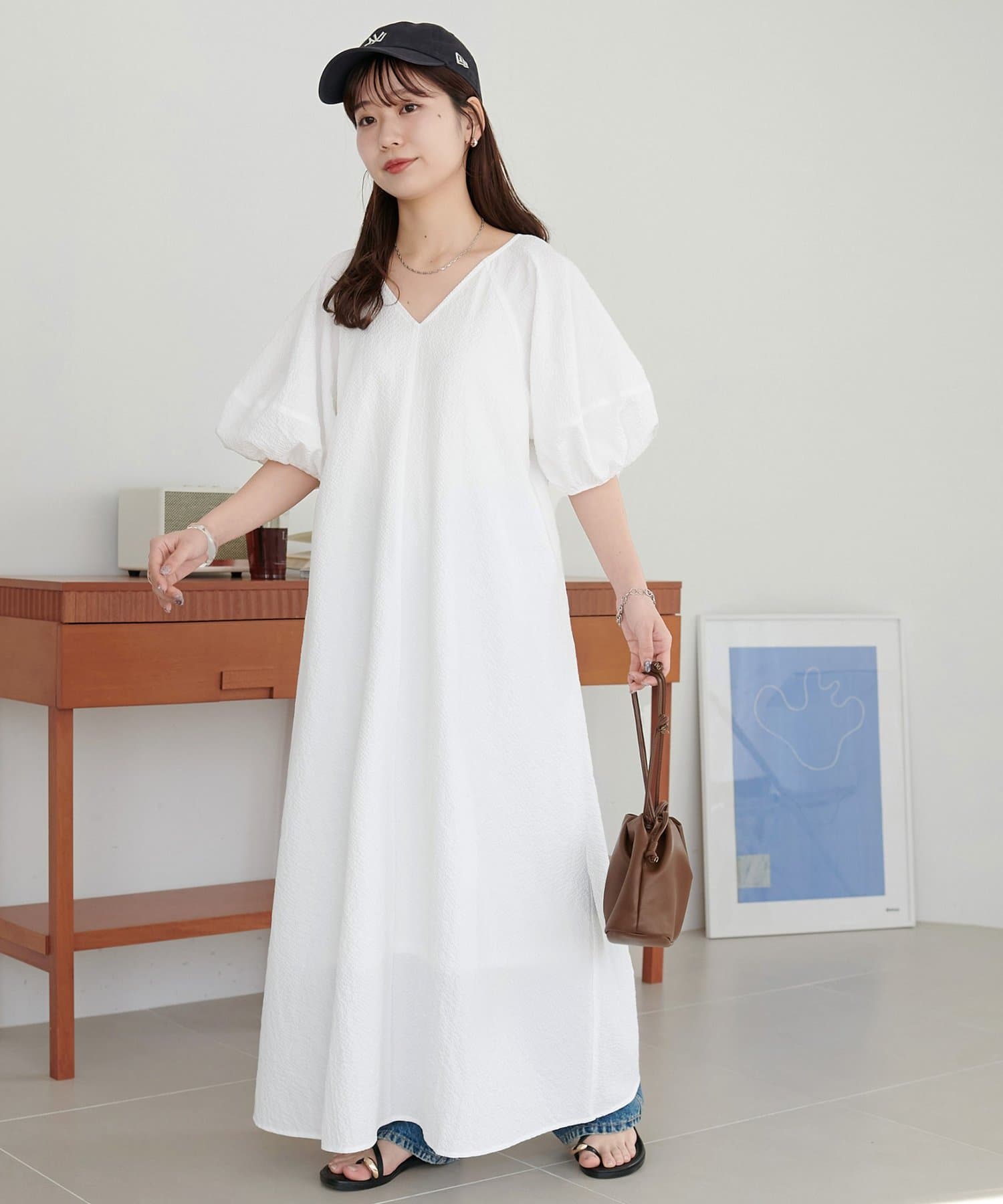 DISCOAT(ディスコート) 【WEB限定】バルーンスリーブワンピース