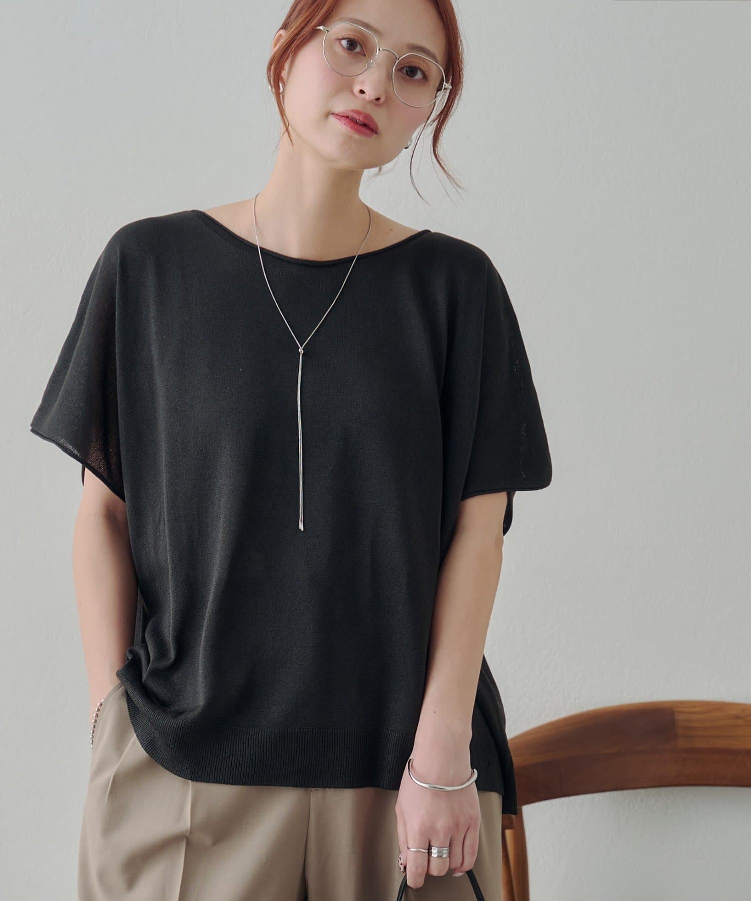 DISCOAT(ディスコート) 【Noka/UVカット/抗ピリング】ドルマン半袖プルオーバー