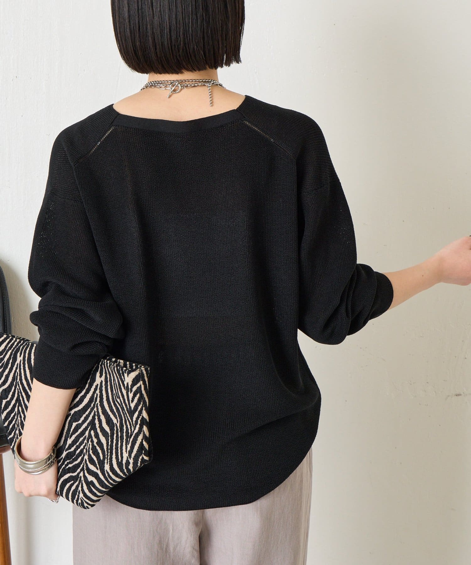 Jena　espace merveilleux(ジェナ　エスパスメルヴェイユ) 【小顔効果◎】ギマライクカタアゼVニット