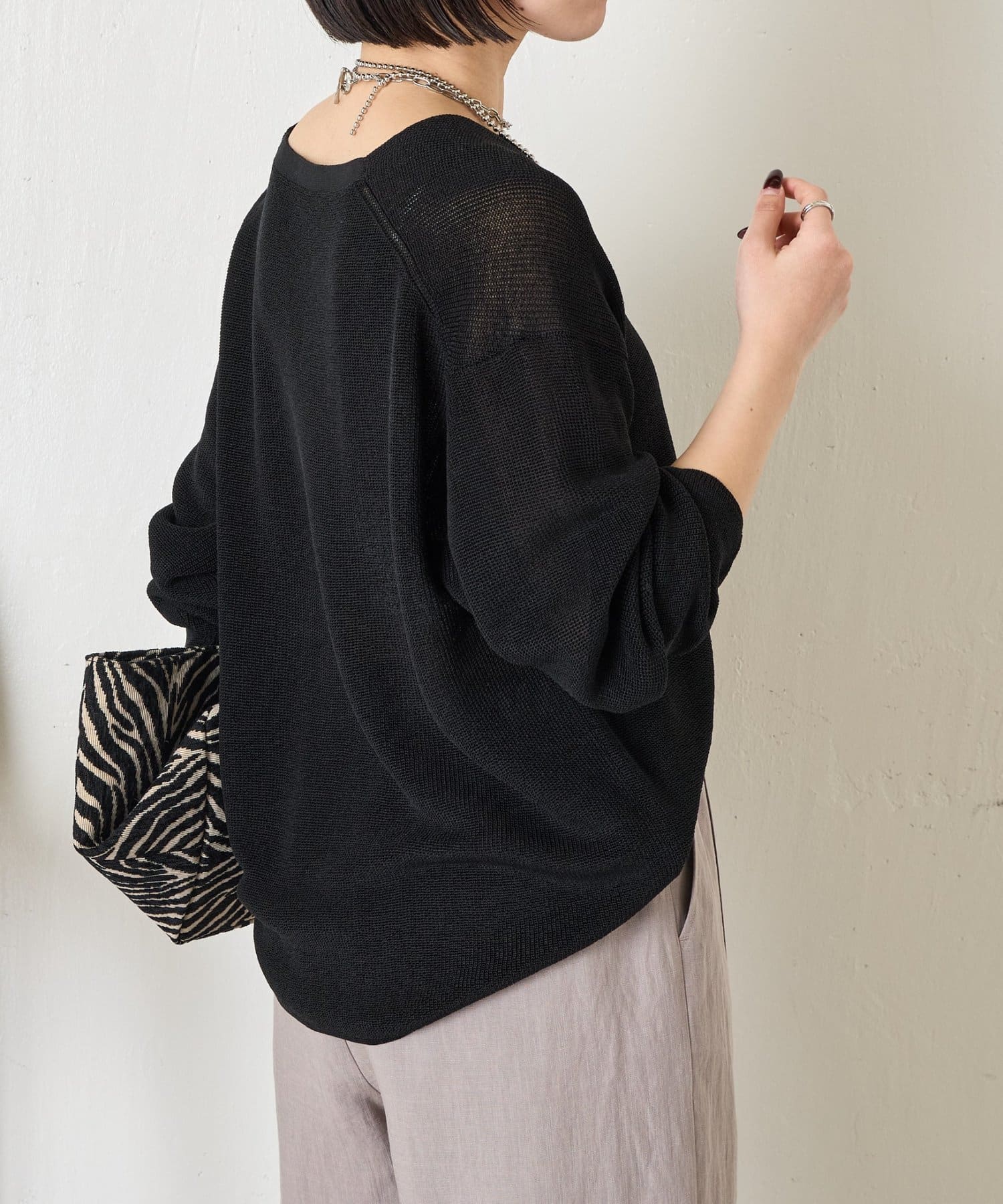 Jena　espace merveilleux(ジェナ　エスパスメルヴェイユ) 【小顔効果◎】ギマライクカタアゼVニット