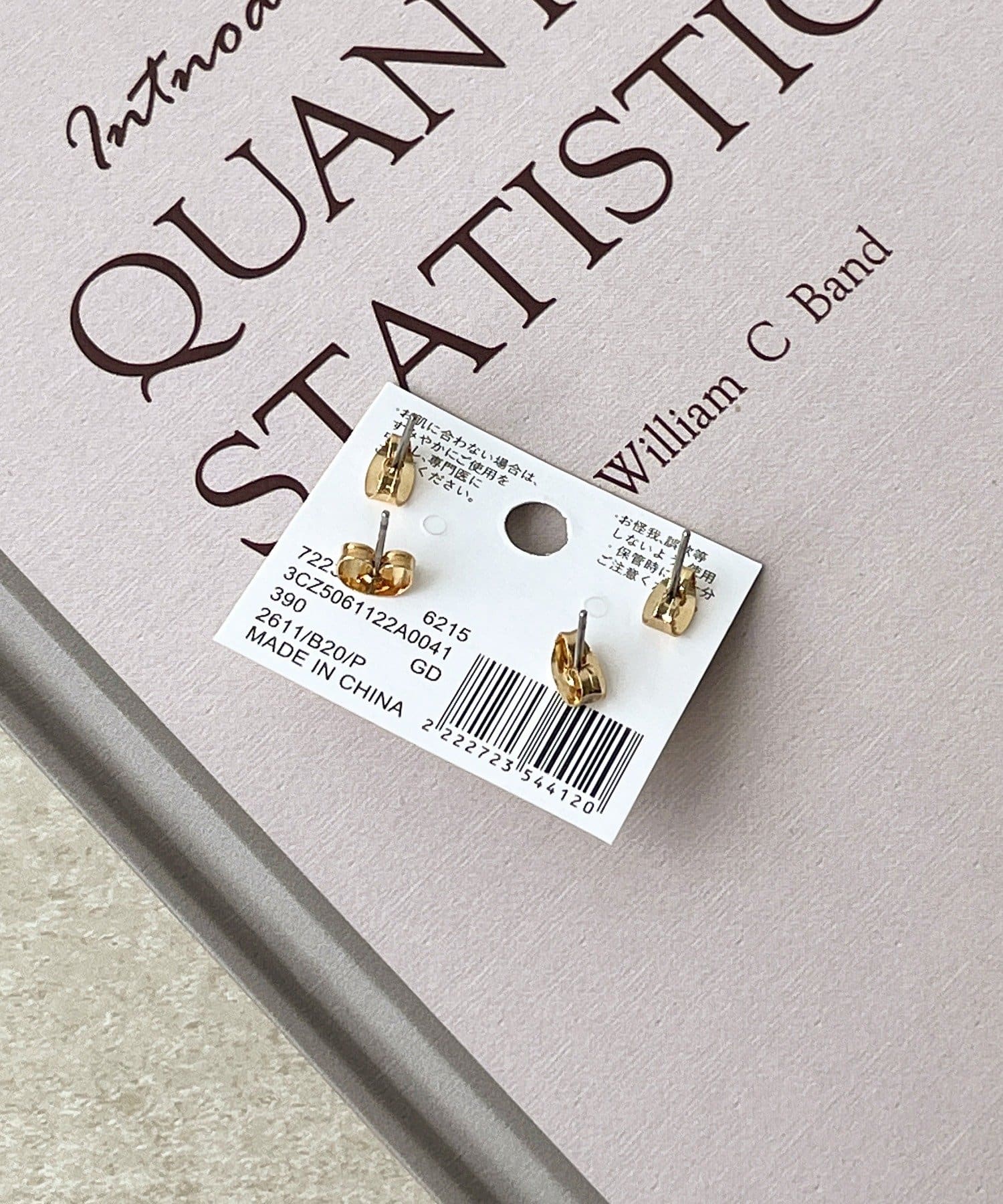 3COINS(スリーコインズ) パールローズピアス4個セット