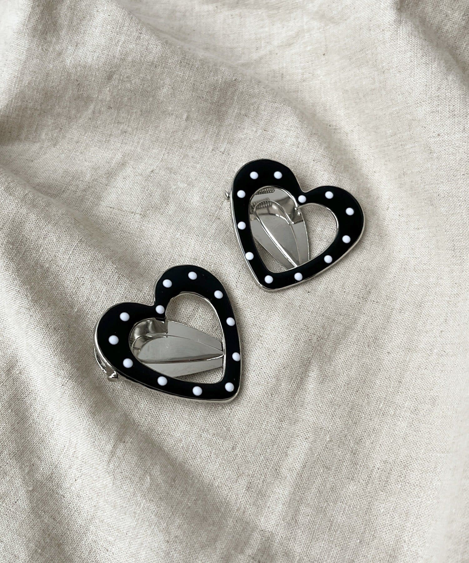 3COINS(スリーコインズ) ドットハートクリップ2個セット／KIDS