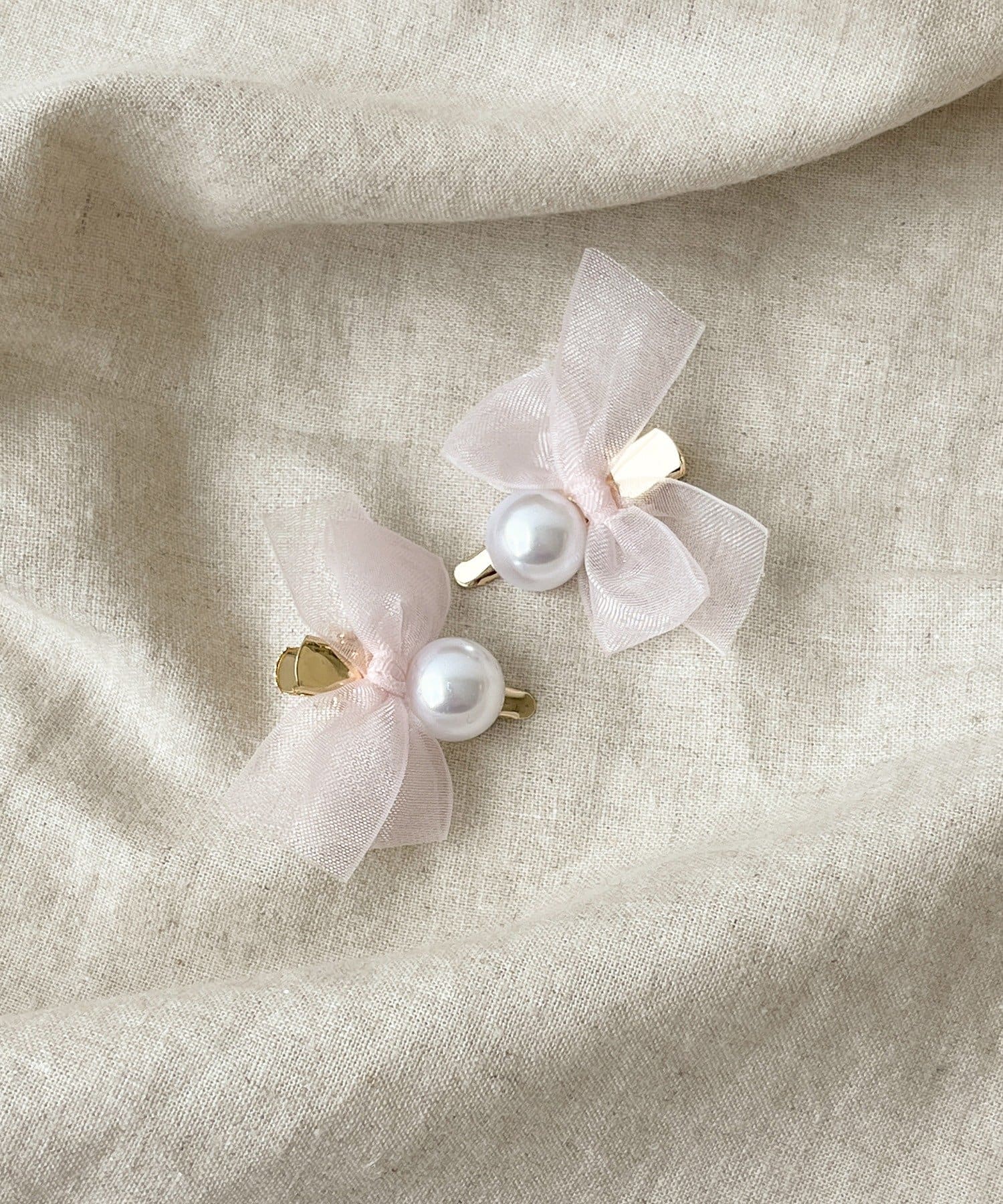 3COINS(スリーコインズ) チュールリボンミニクリップ2個セット／KIDS