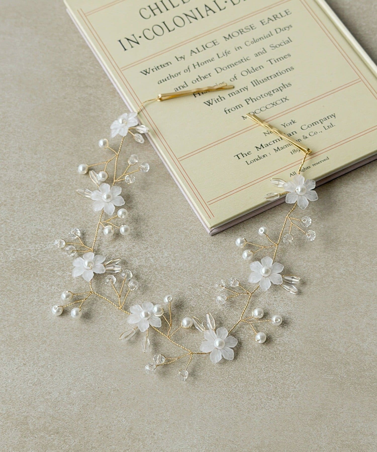 3COINS(スリーコインズ) ホワイトフラワーパールヘッドドレス