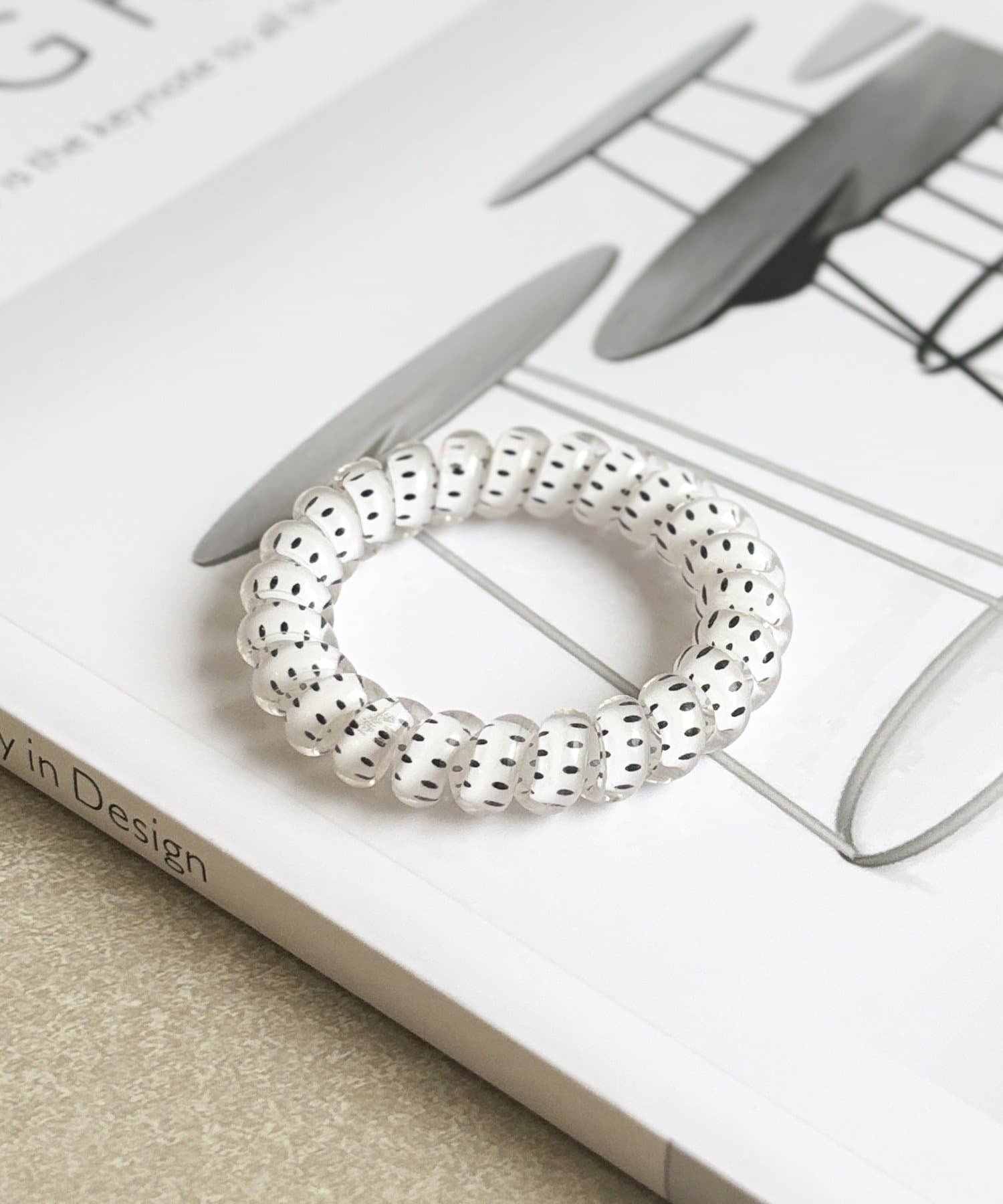 3COINS(スリーコインズ) ドットコイルポニー4個セット