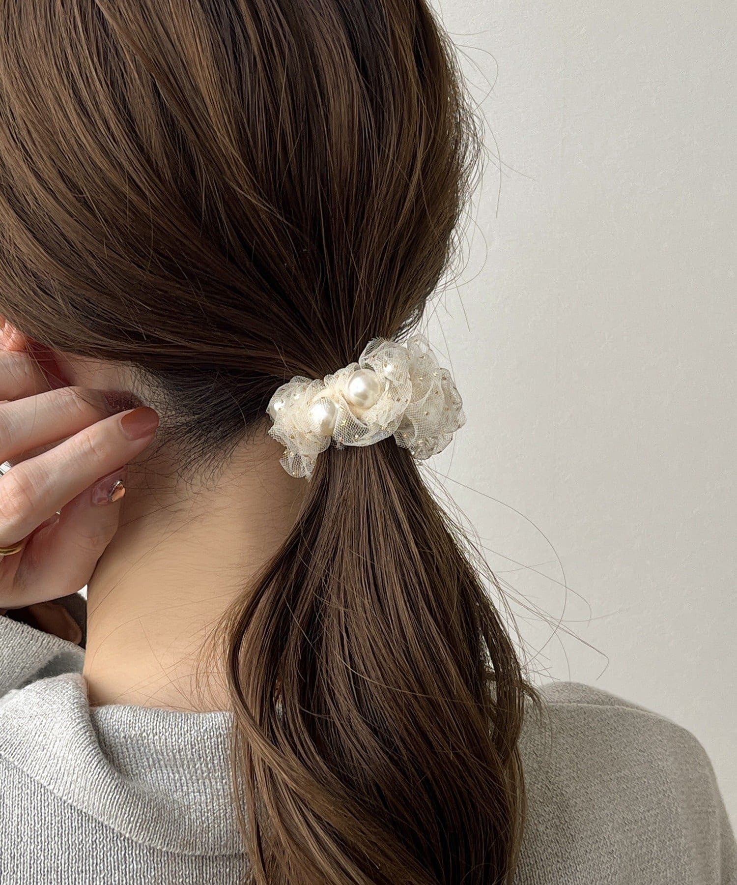 3COINS(スリーコインズ) ラメパールポニー