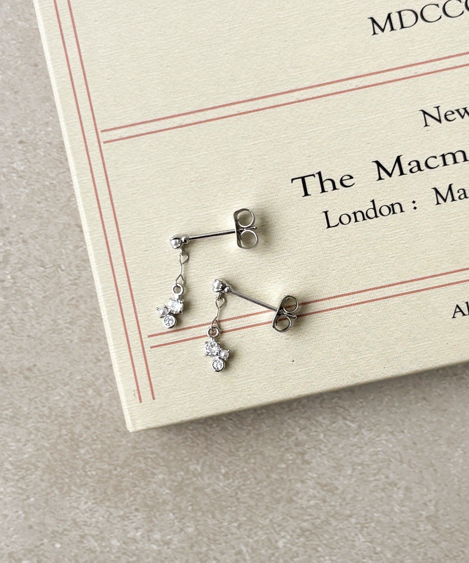 3COINS(スリーコインズ) パールガラスユレピアス