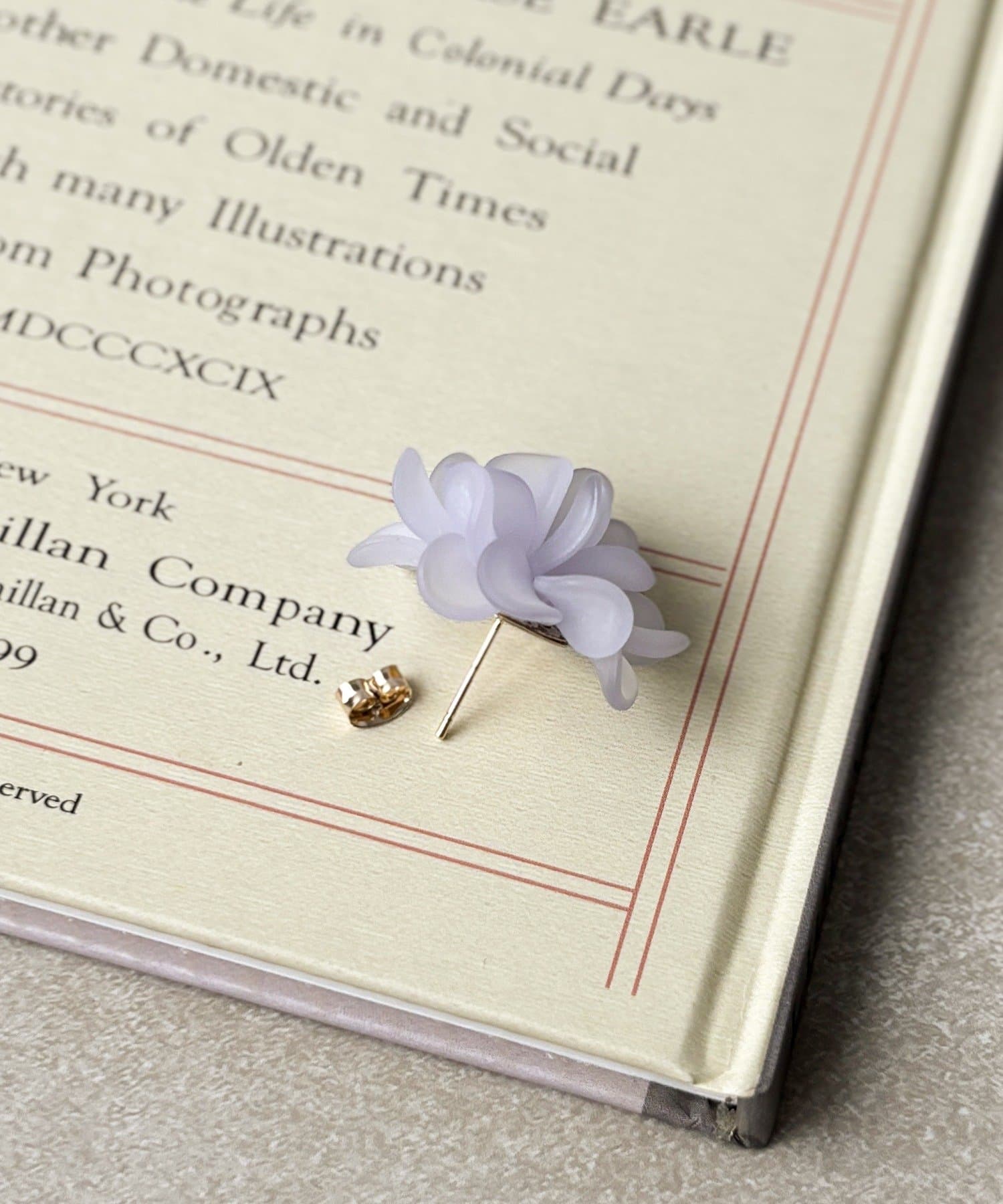 3COINS(スリーコインズ) マットフロストフラワーピアス